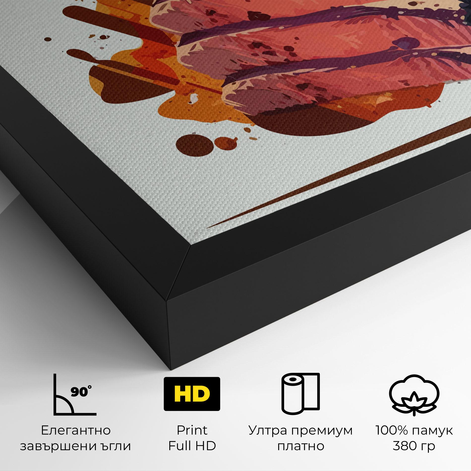 Картина на платно Meat Floating mockup 4