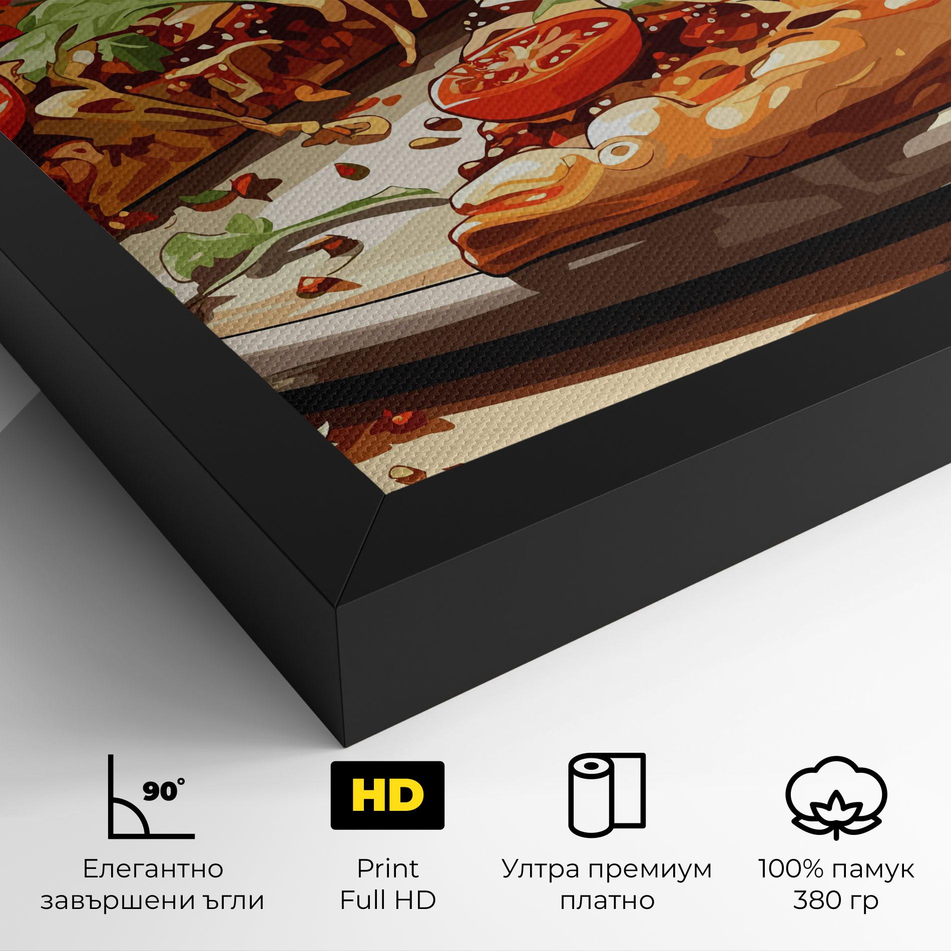 Картина на платно Pizza View mockup 4