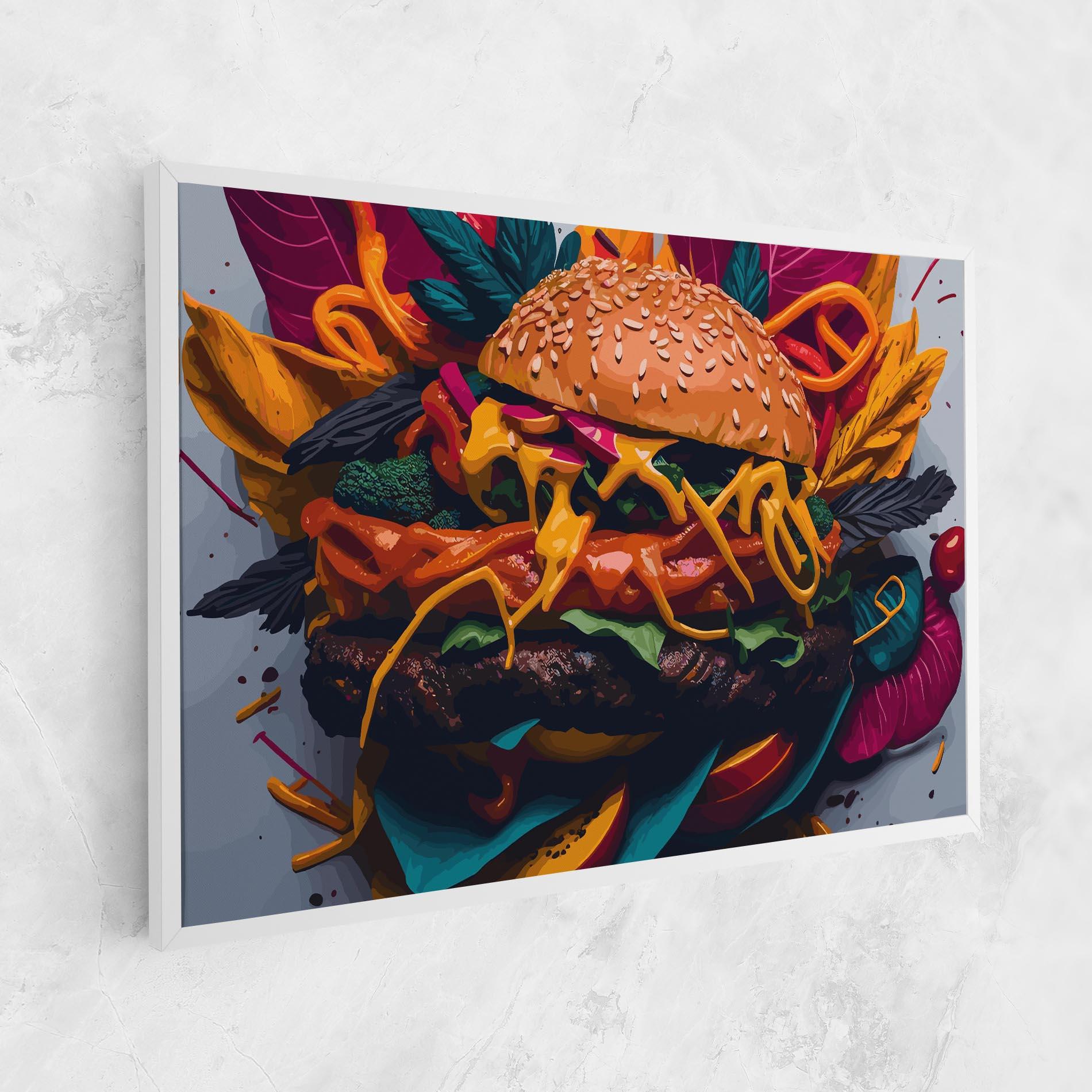 Картина на платно Burger Mustard mockup 1