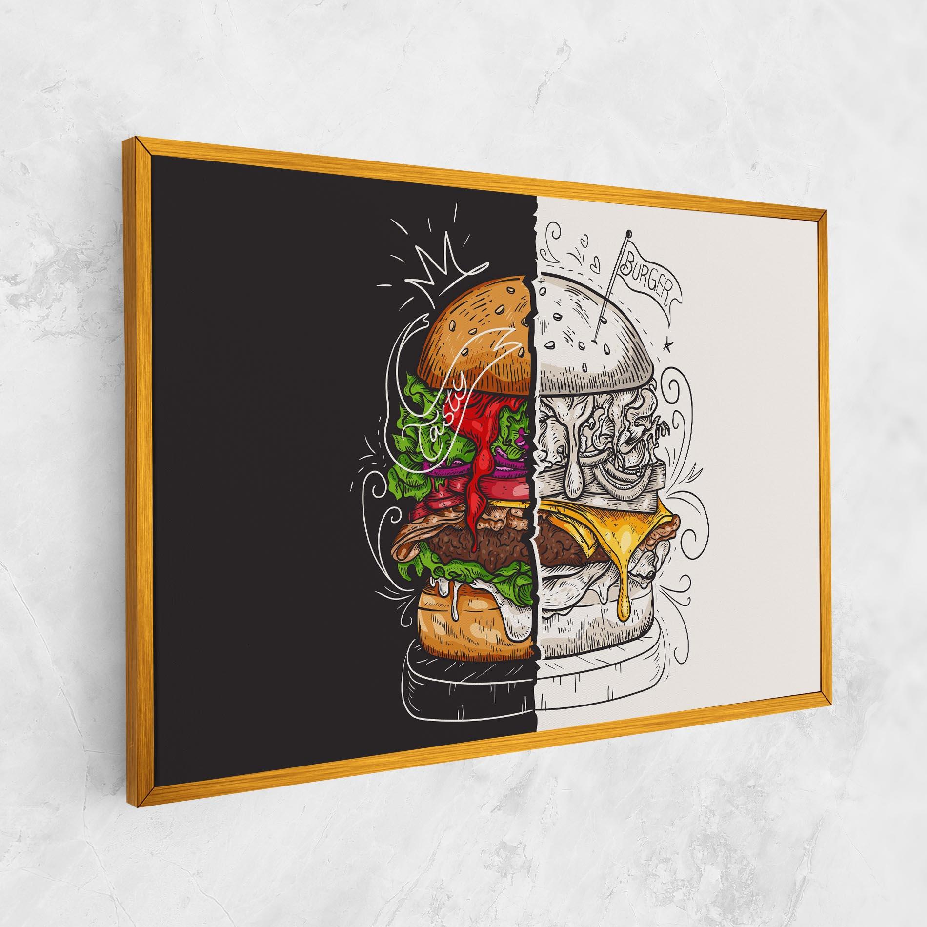 Картина на платно Burger Art mockup 1