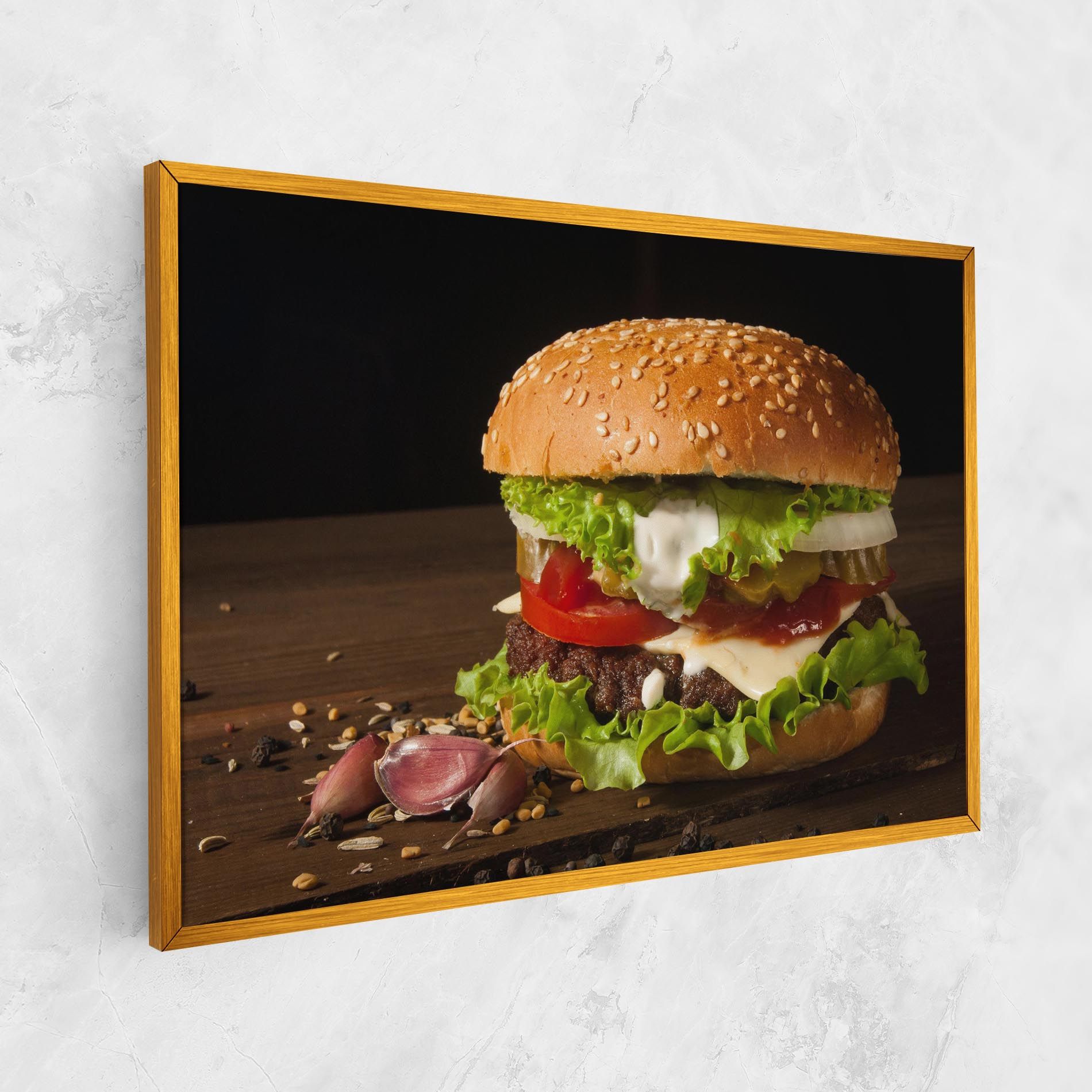 Delicious Hamburger mockup 1