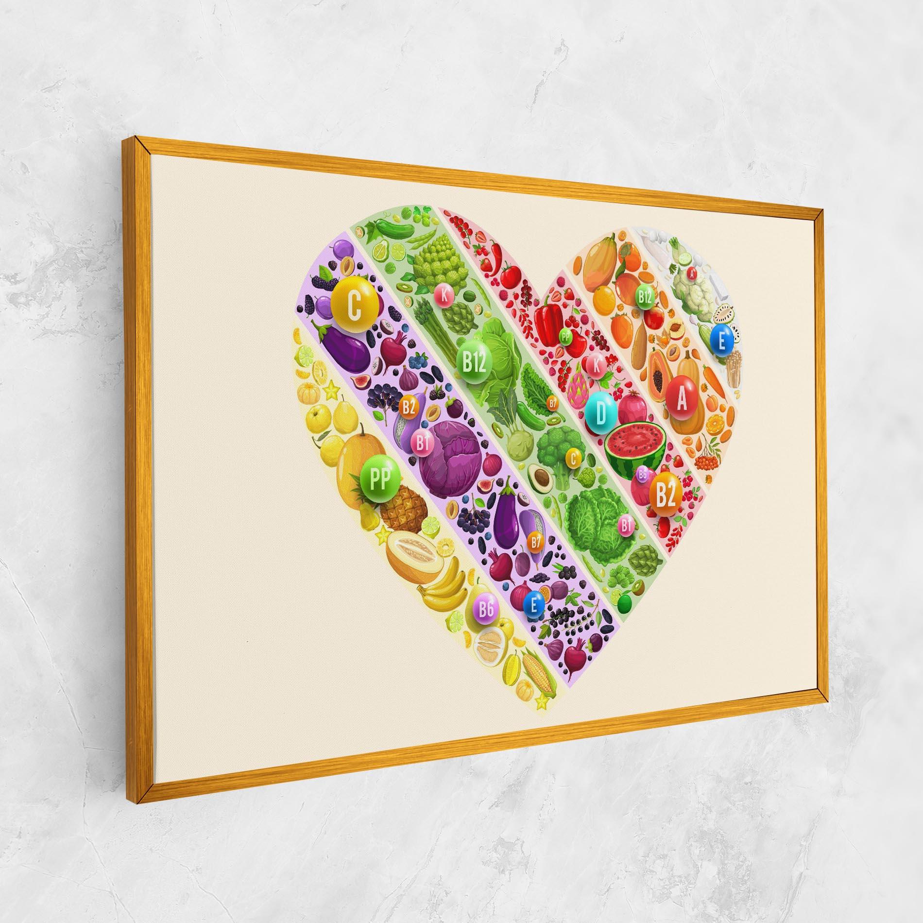 Картина на платно Food Heart mockup 1