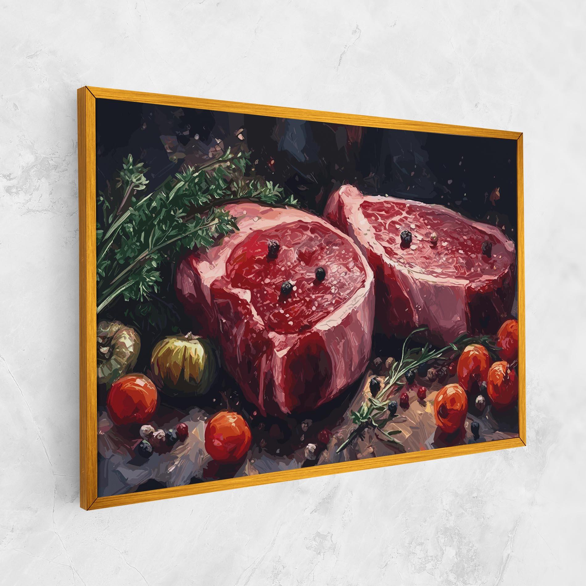 Картина на платно Meat With Tomatoes mockup 1