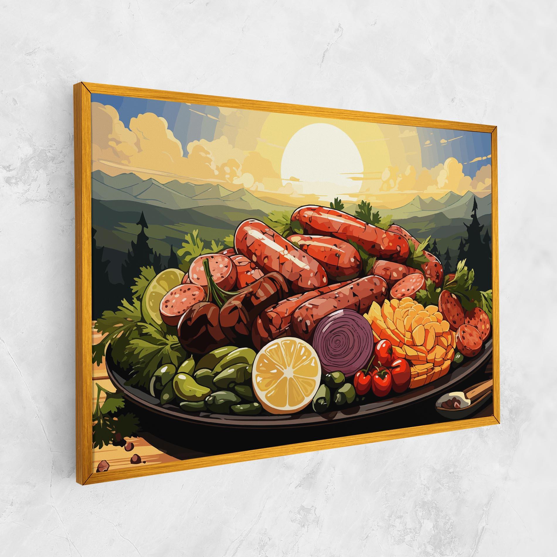 Картина на платно Sunset Sousages mockup 1