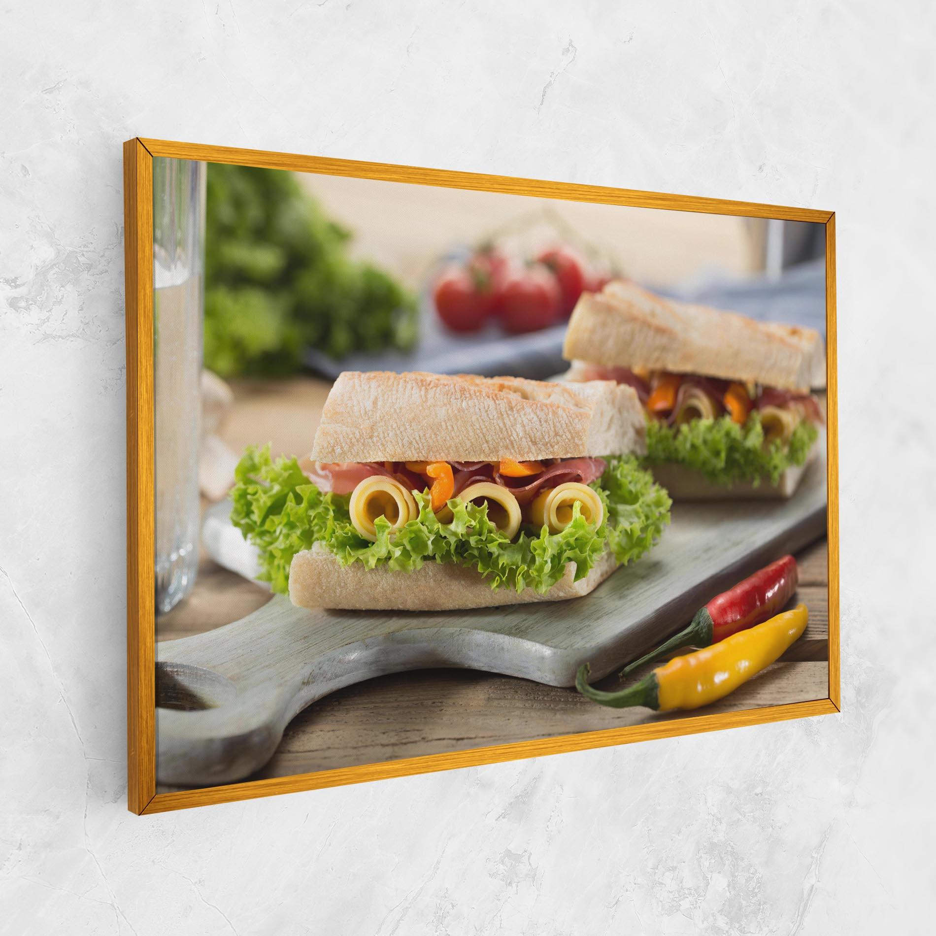 Картина на платно Yum Sandwich mockup 1