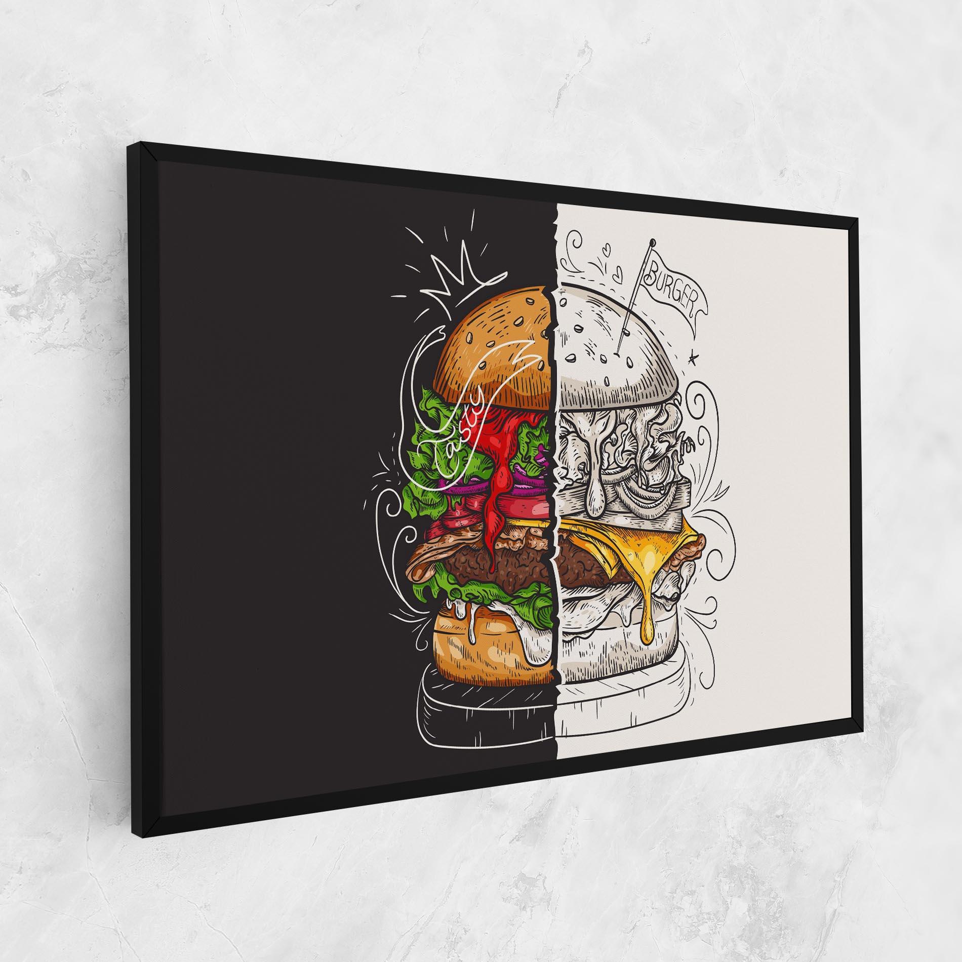 Картина на платно Burger Art mockup 1