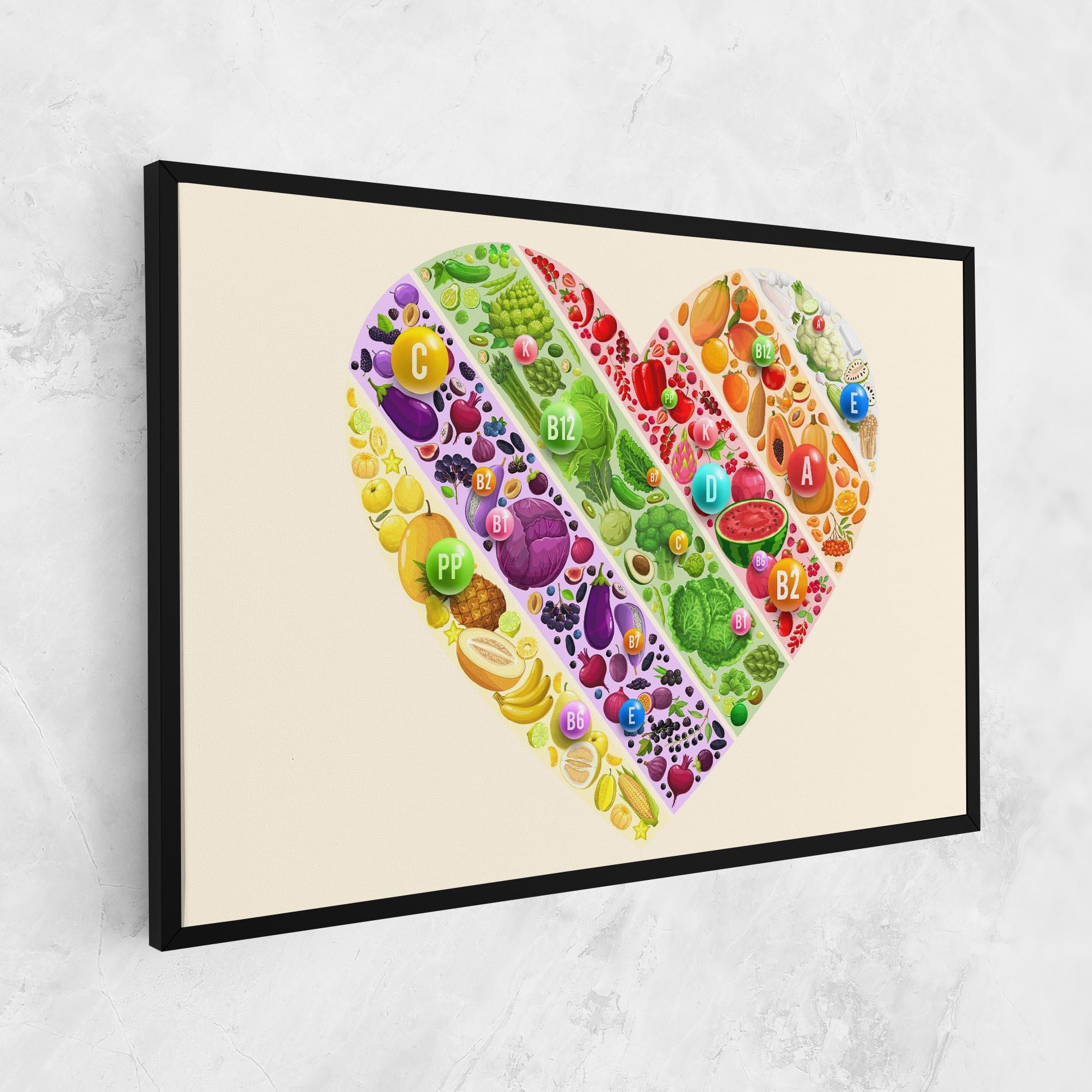 Картина на платно Food Heart mockup 1