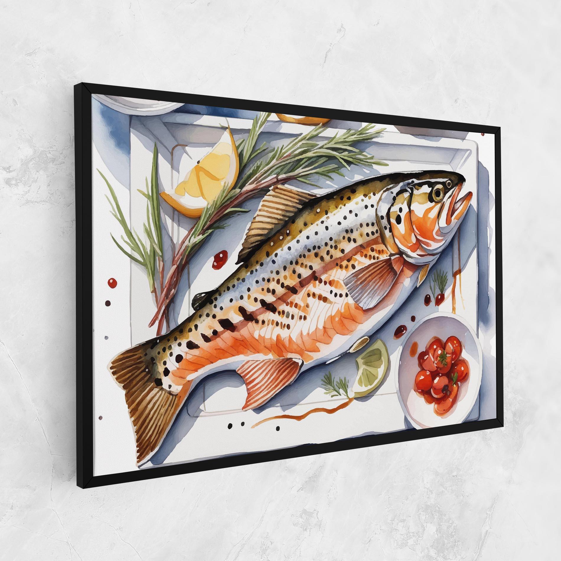 Картина на платно Grilled Trout mockup 1