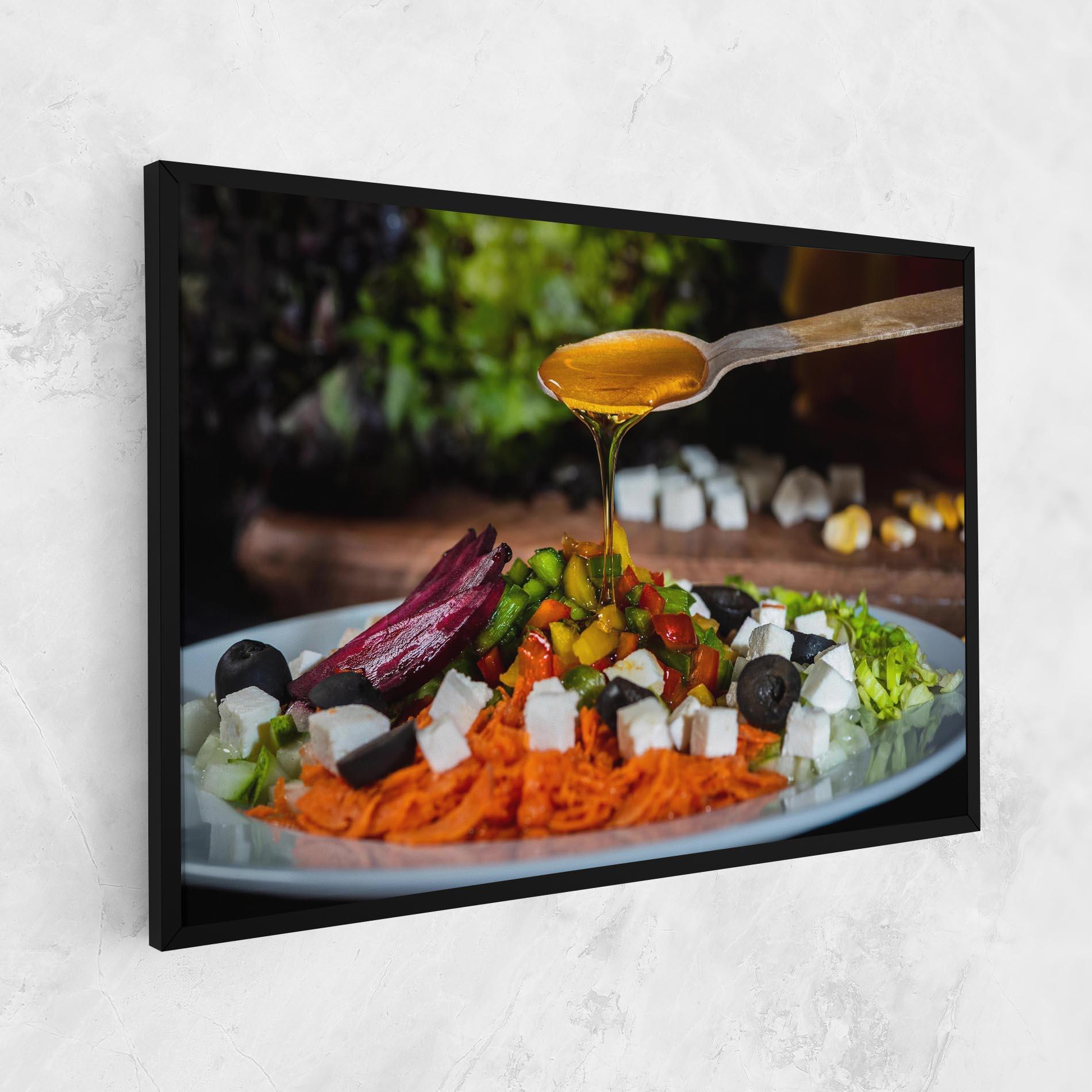 Картина на платно Honey Over Food mockup 1