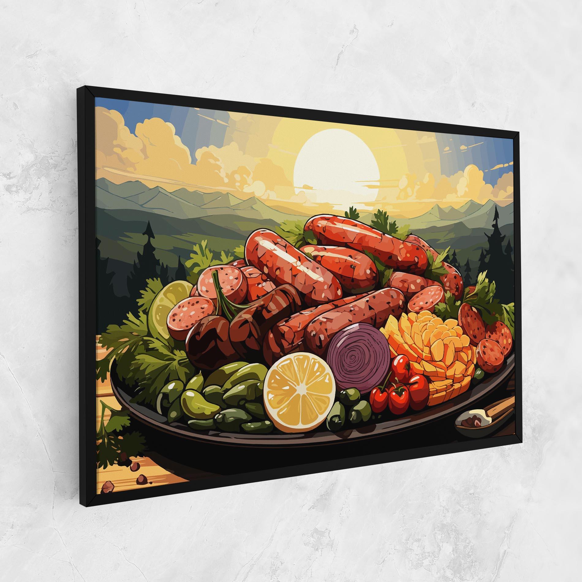 Картина на платно Sunset Sousages mockup 1