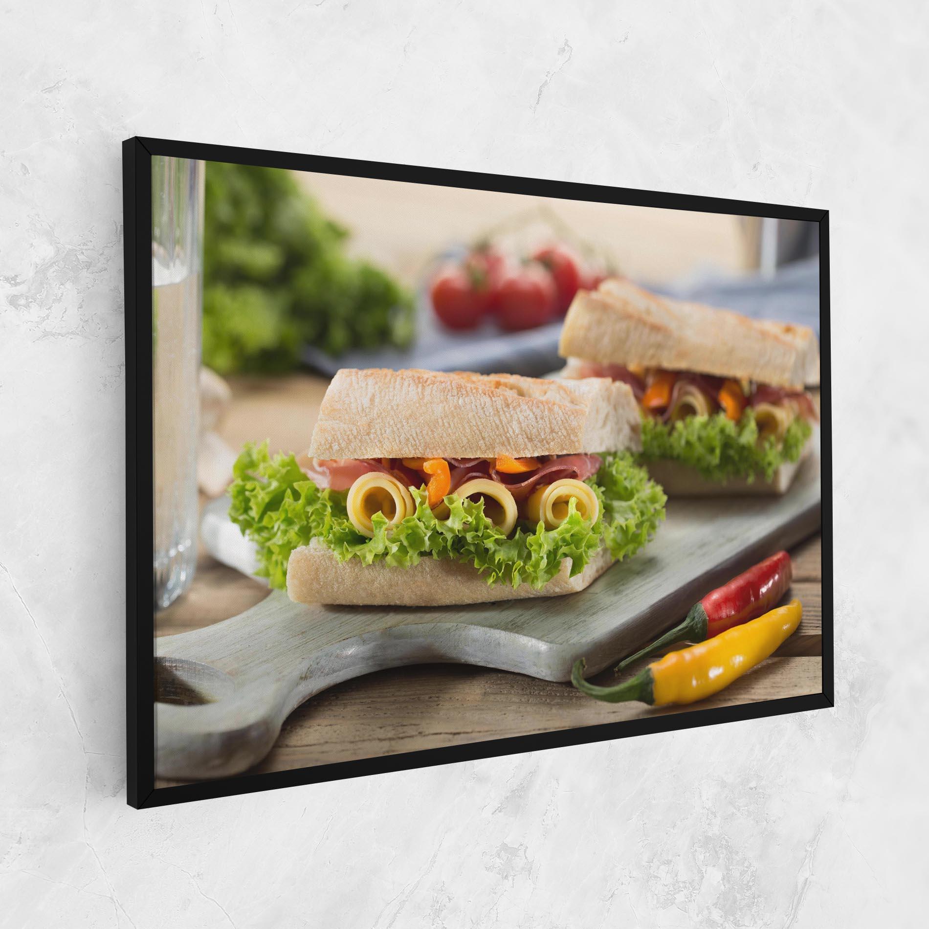 Картина на платно Yum Sandwich mockup 1