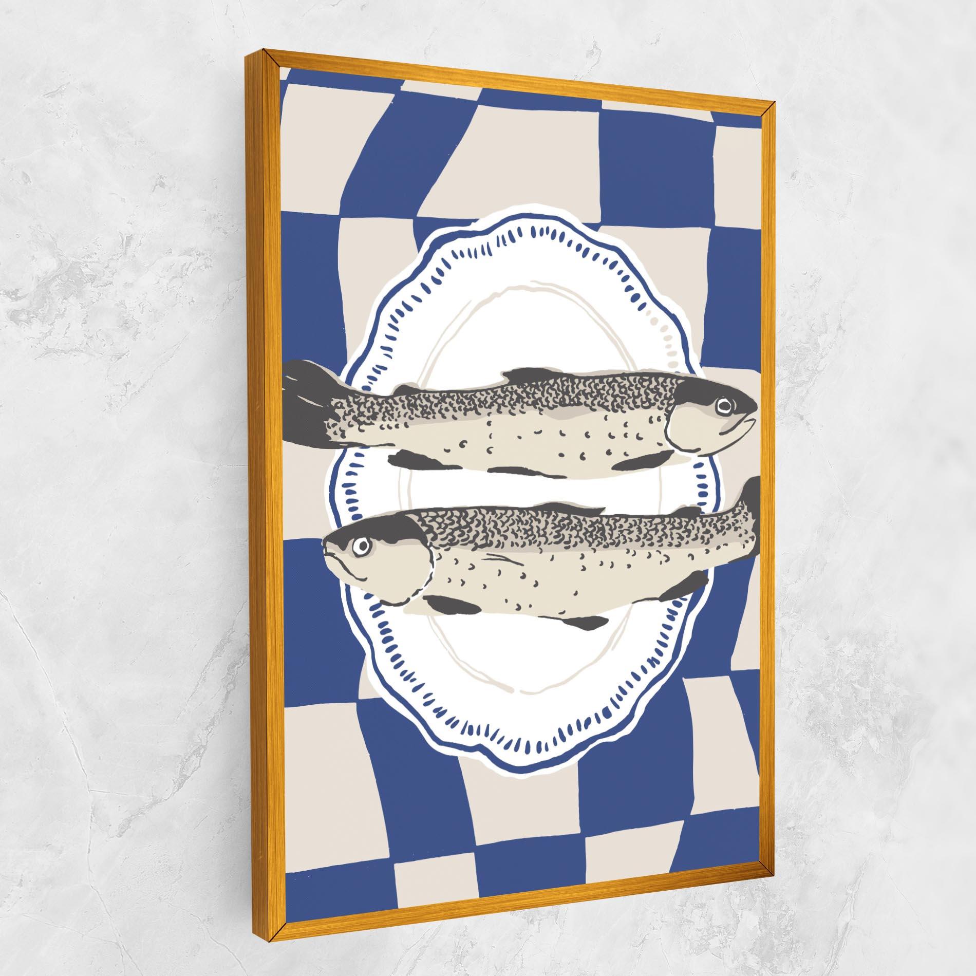 Картина на платно Food Fish mockup 1