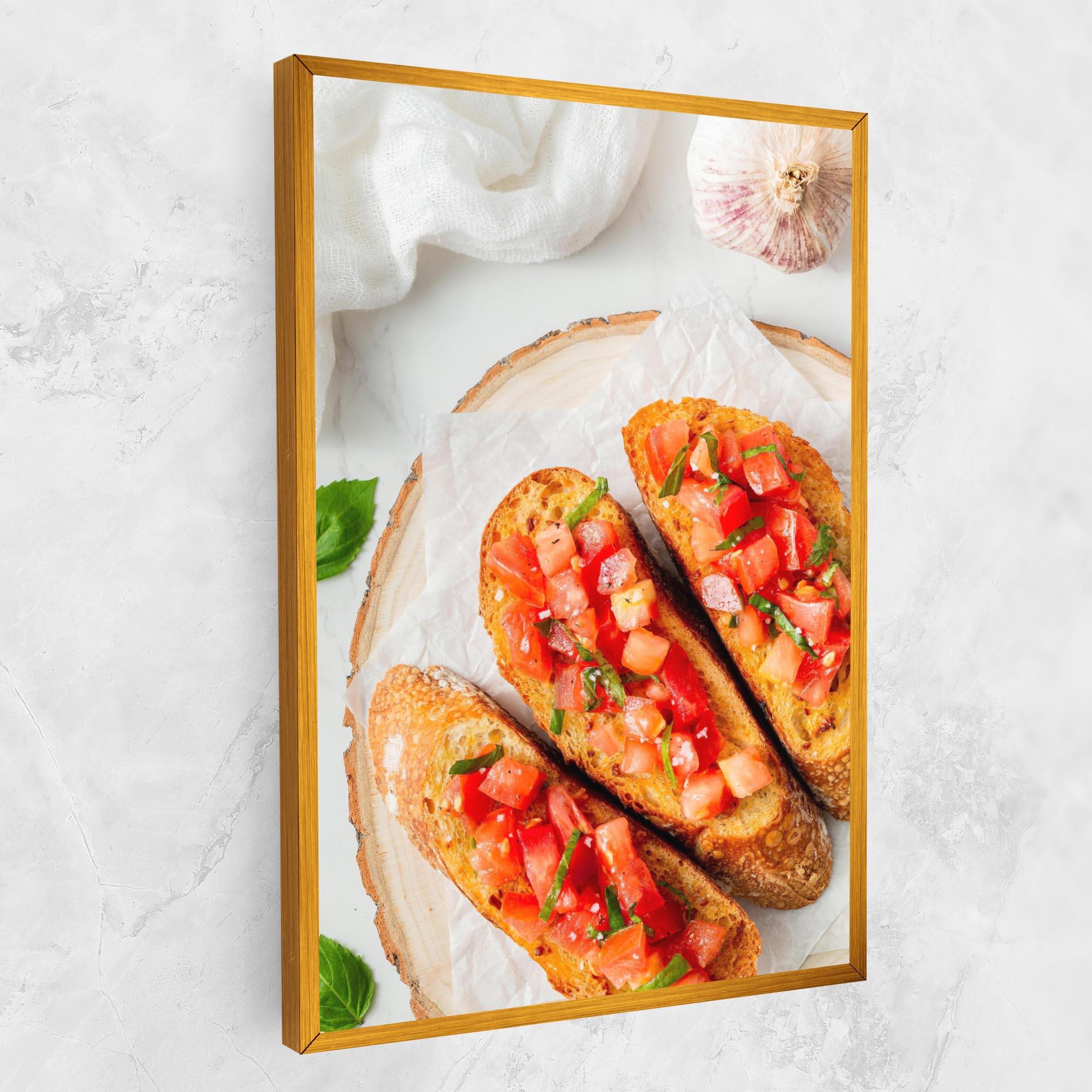 Картина на платно Tomatoes On Bread mockup 1