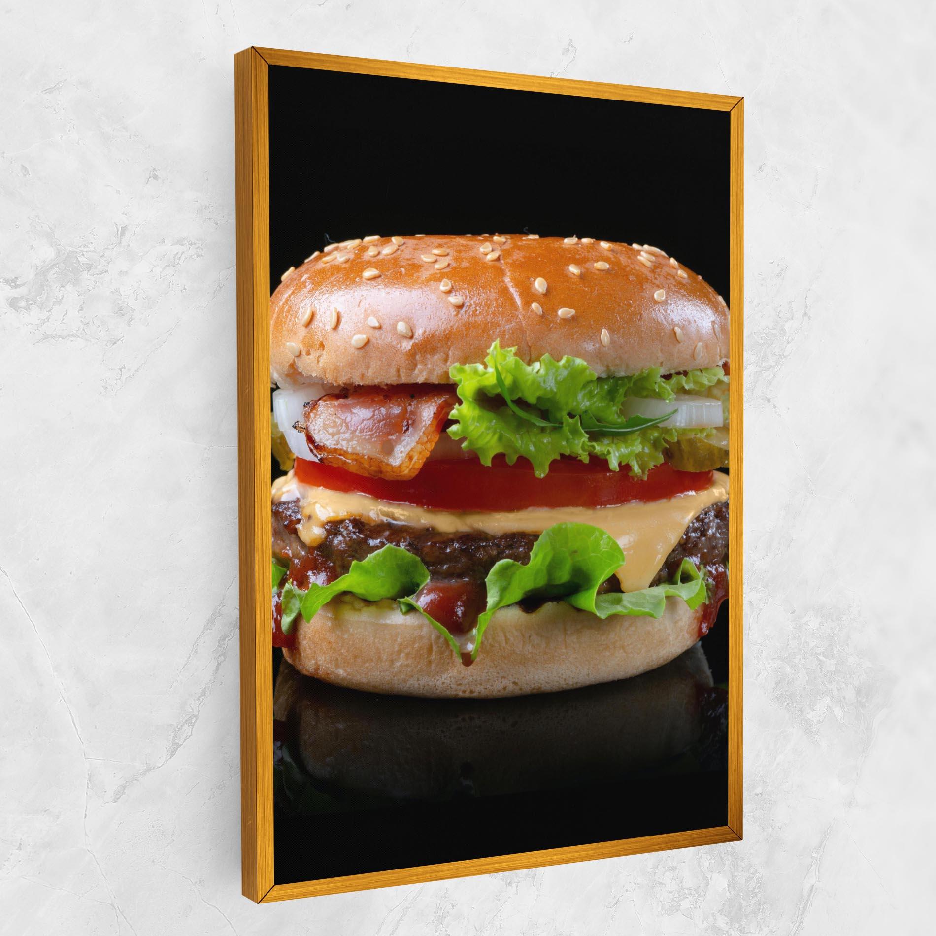 Картина на платно Yumm Hamburger mockup 1