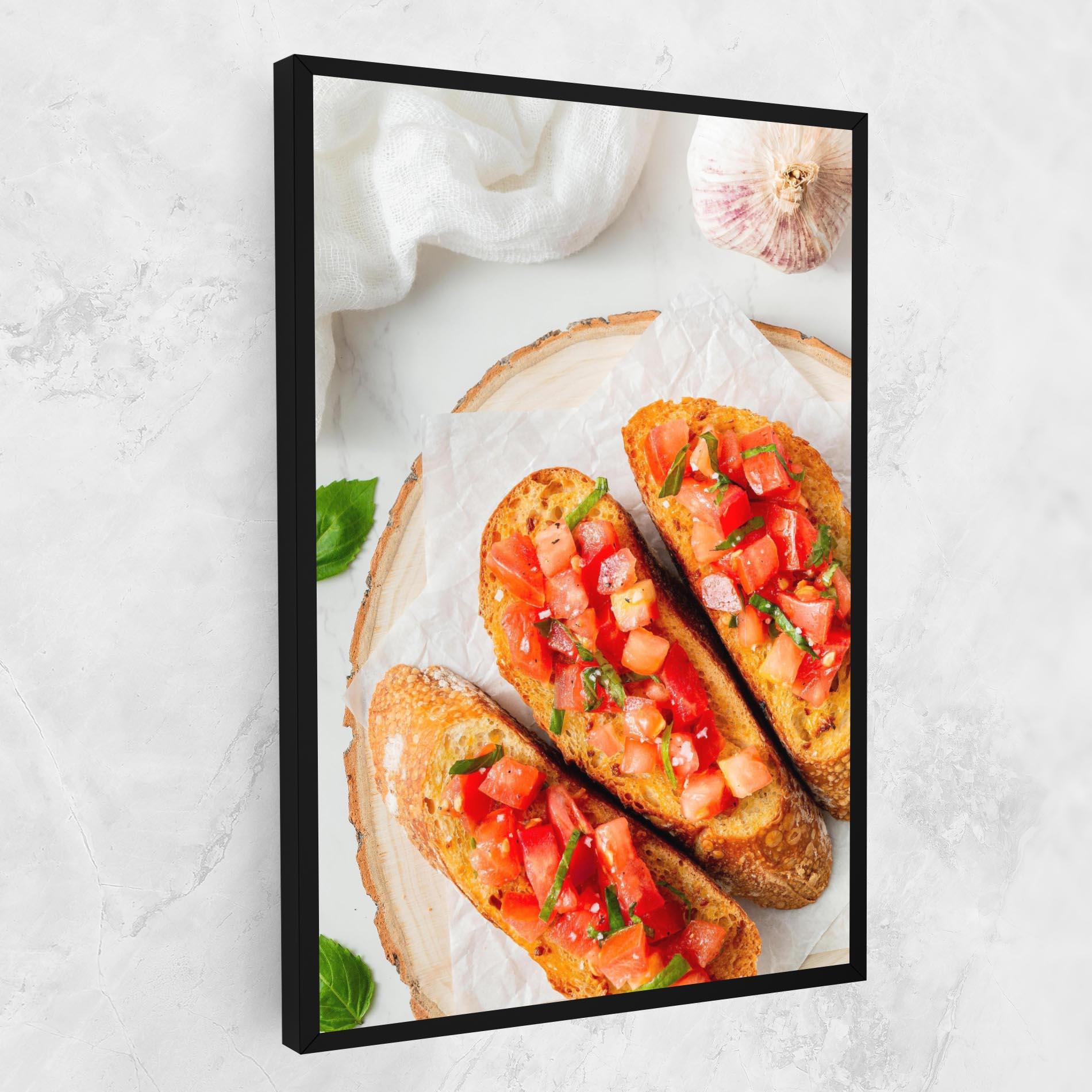 Картина на платно Tomatoes On Bread mockup 1