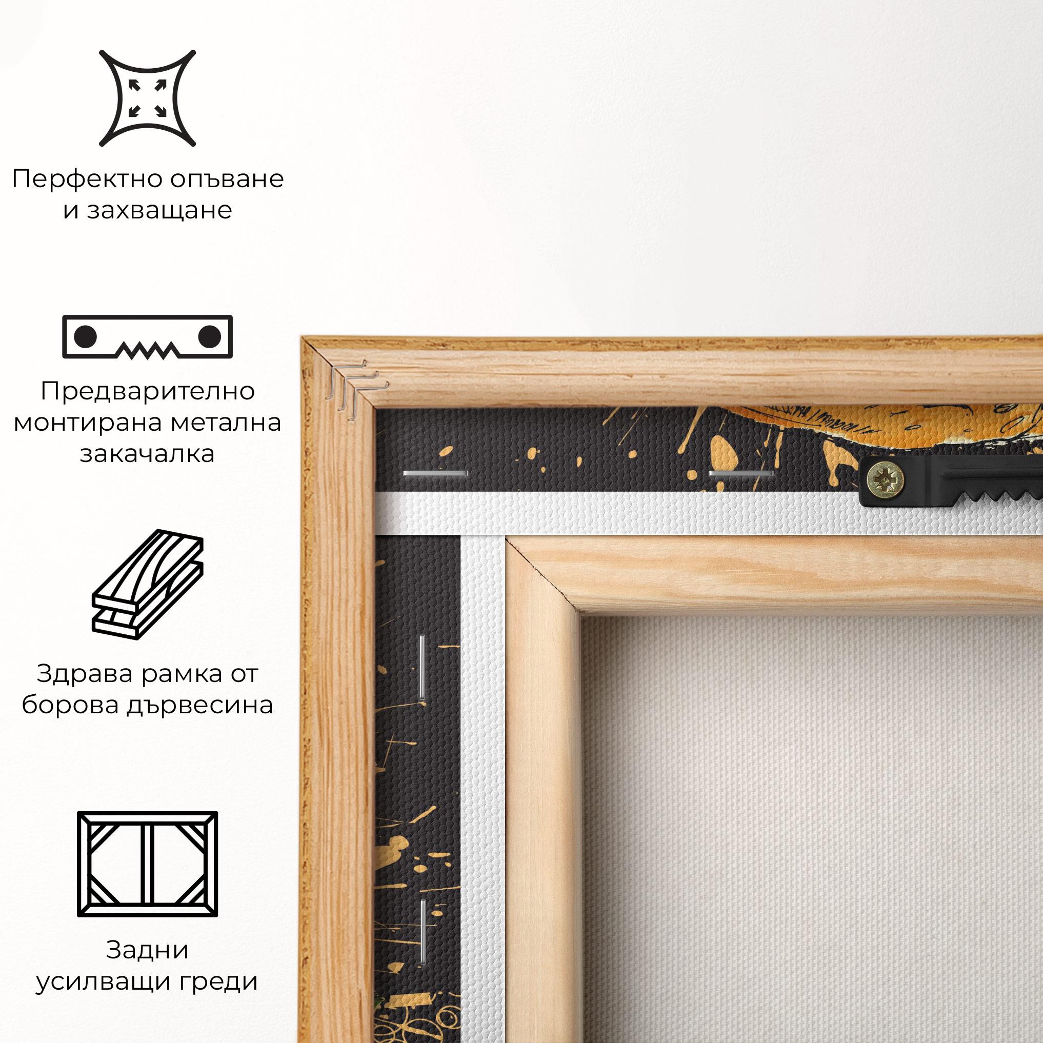 Картина на платно Burger Drawing mockup 5