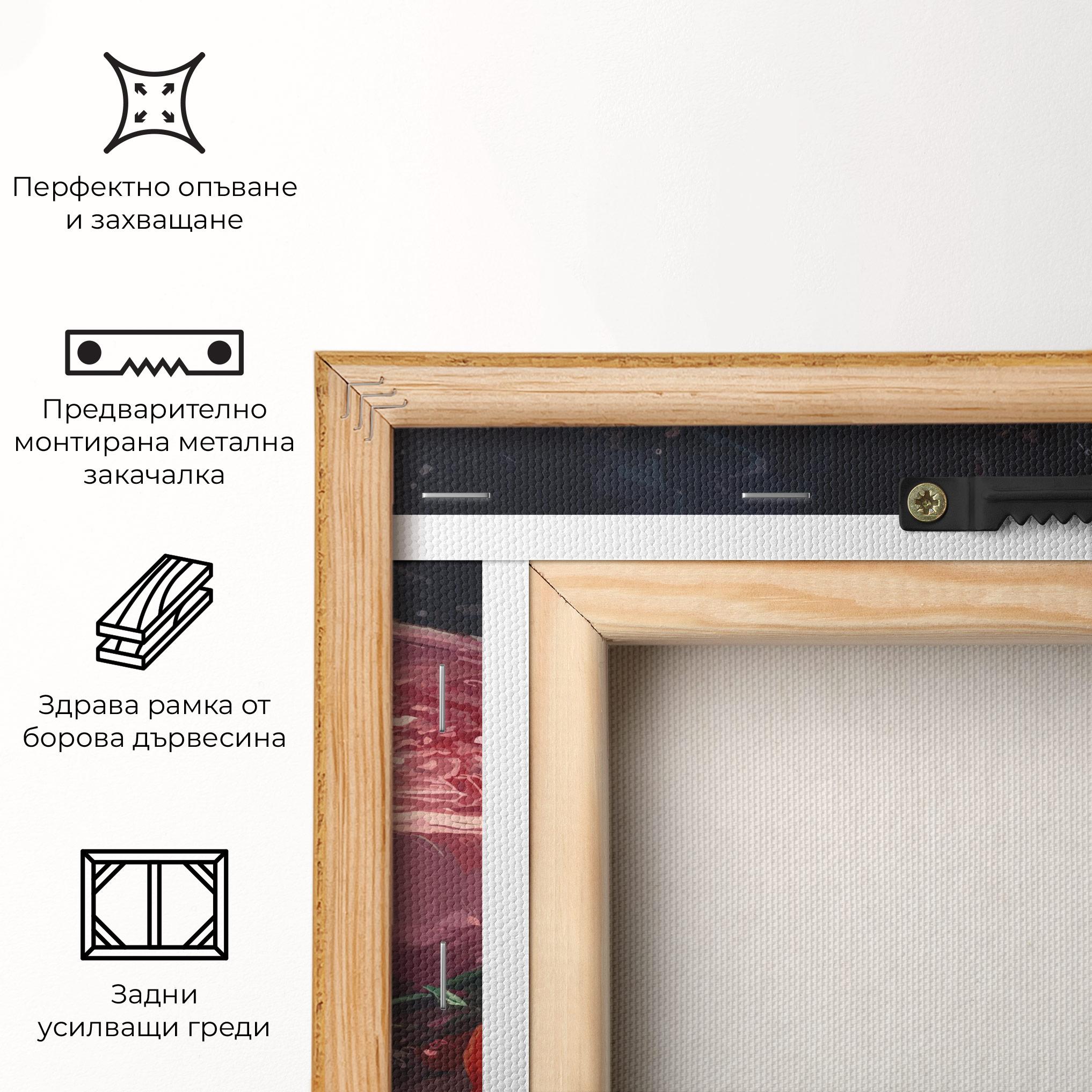 Картина на платно Meat With Tomatoes mockup 5