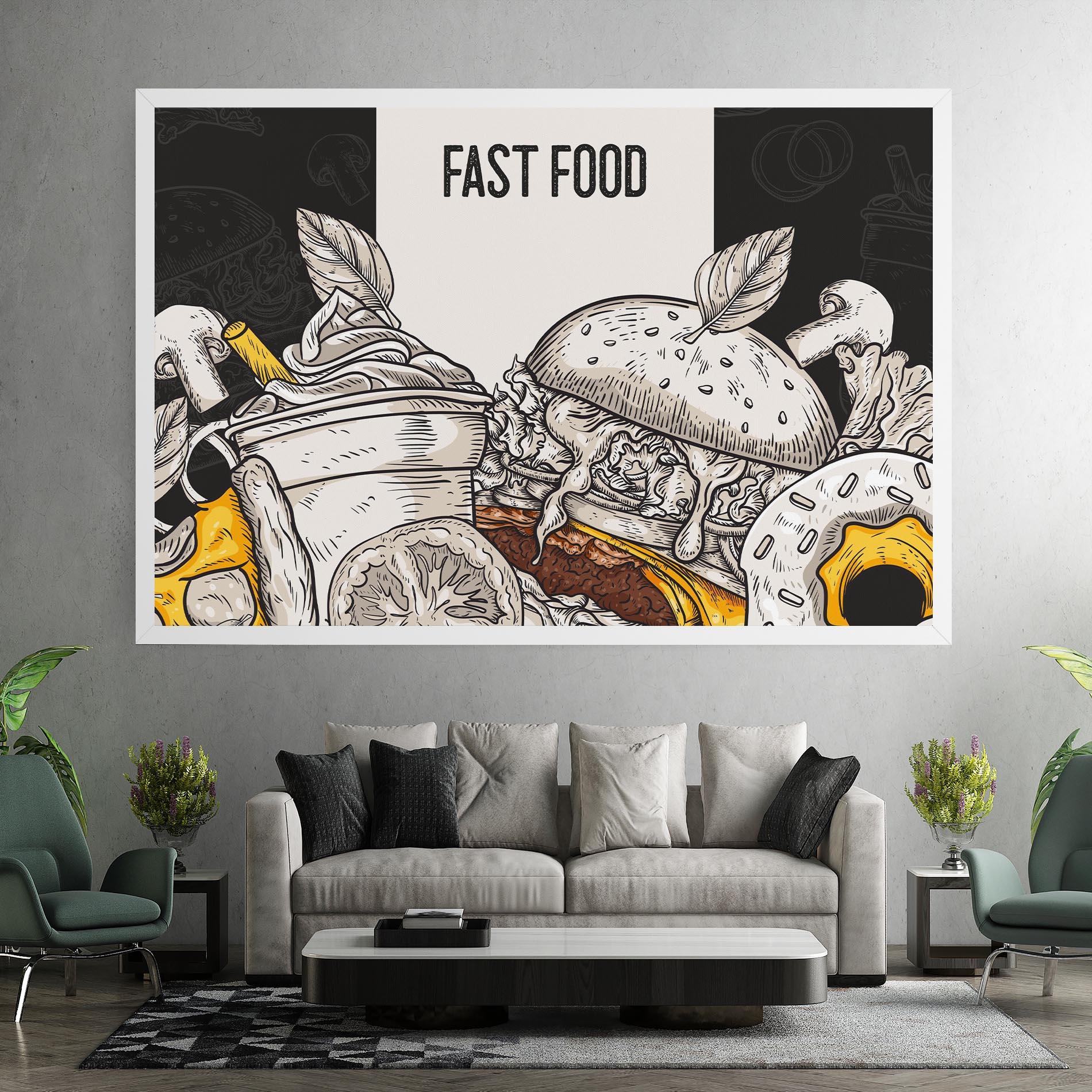 Картина на платно Fast Food mockup 7