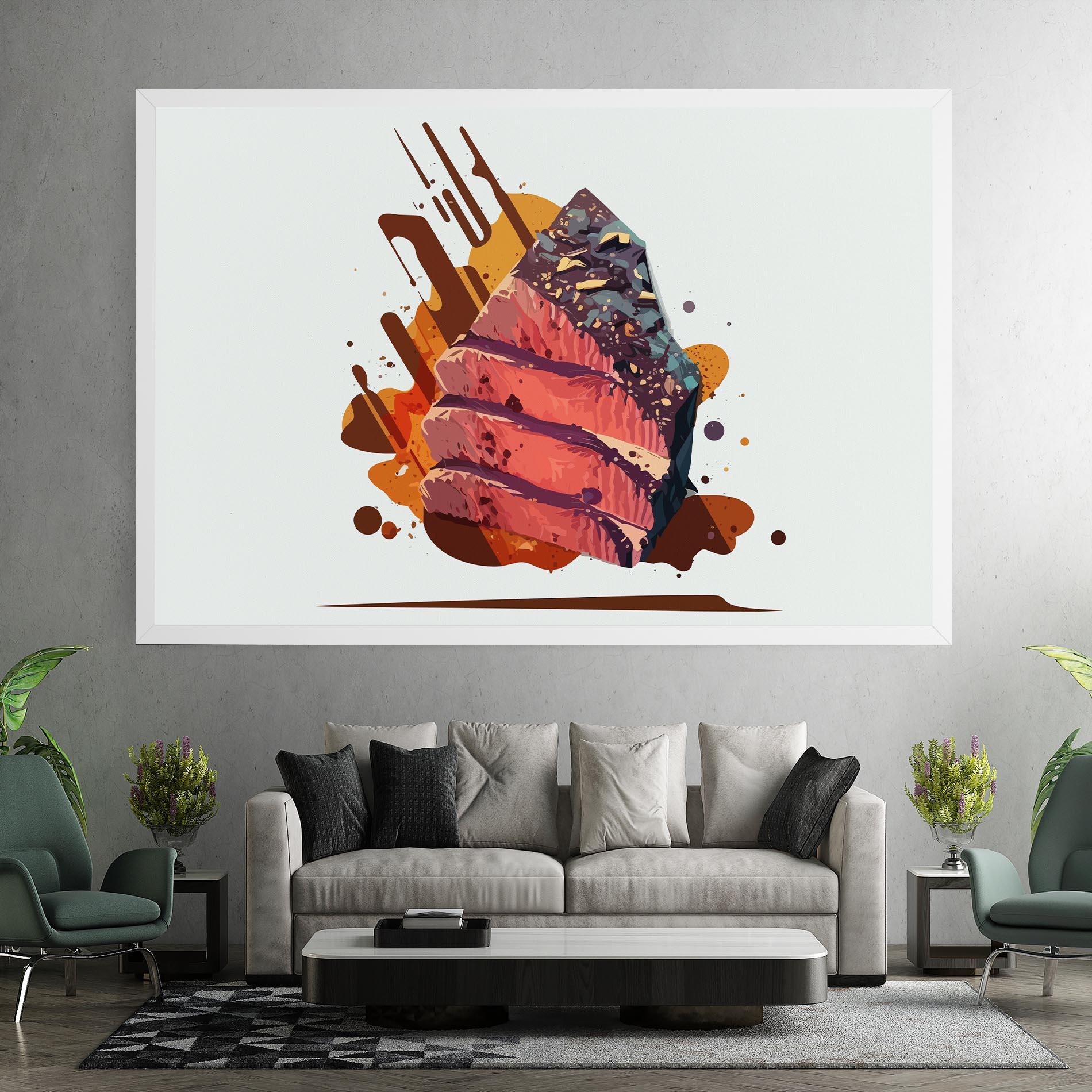 Картина на платно Meat Floating mockup 7