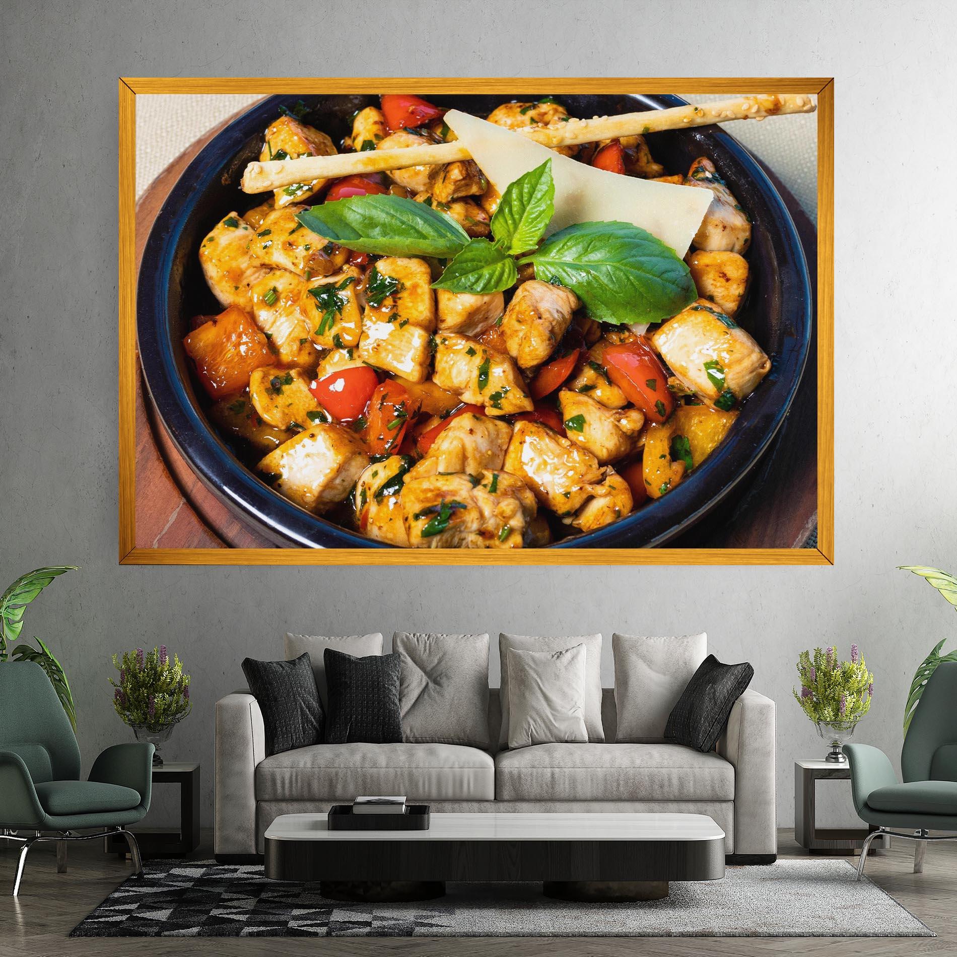 Картина на платно Chicken Food mockup 7