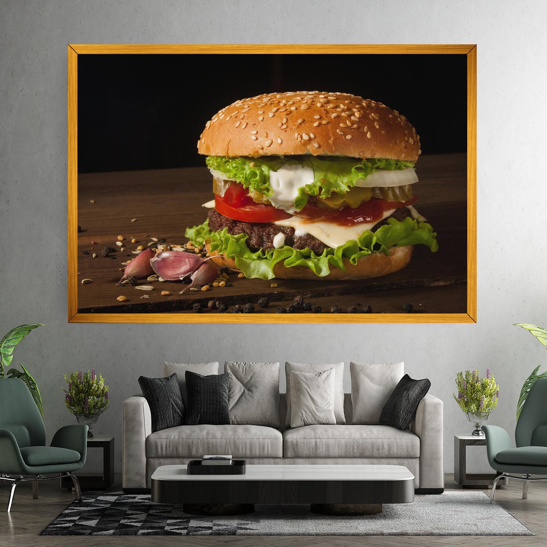 Delicious Hamburger mockup 7