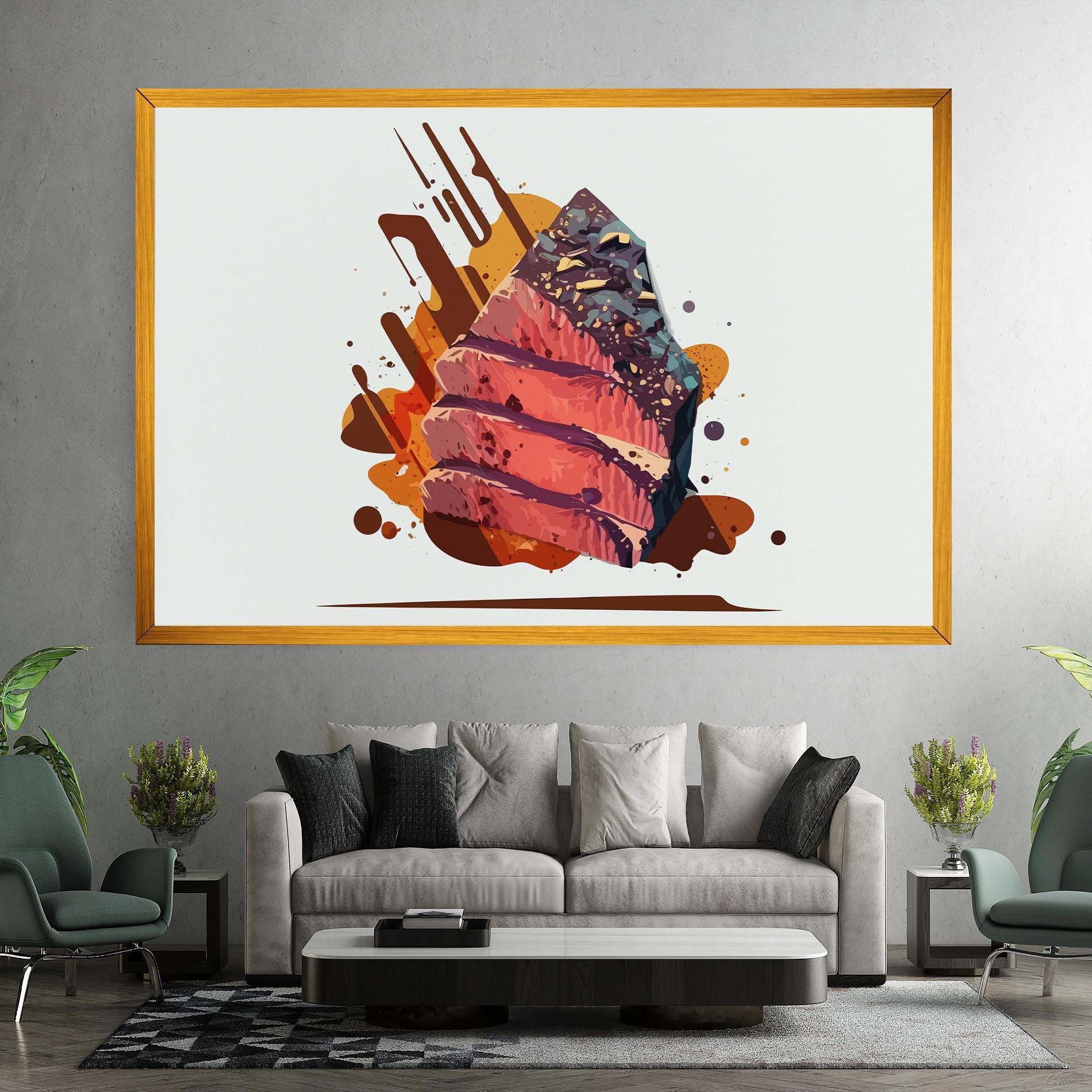 Картина на платно Meat Floating mockup 7