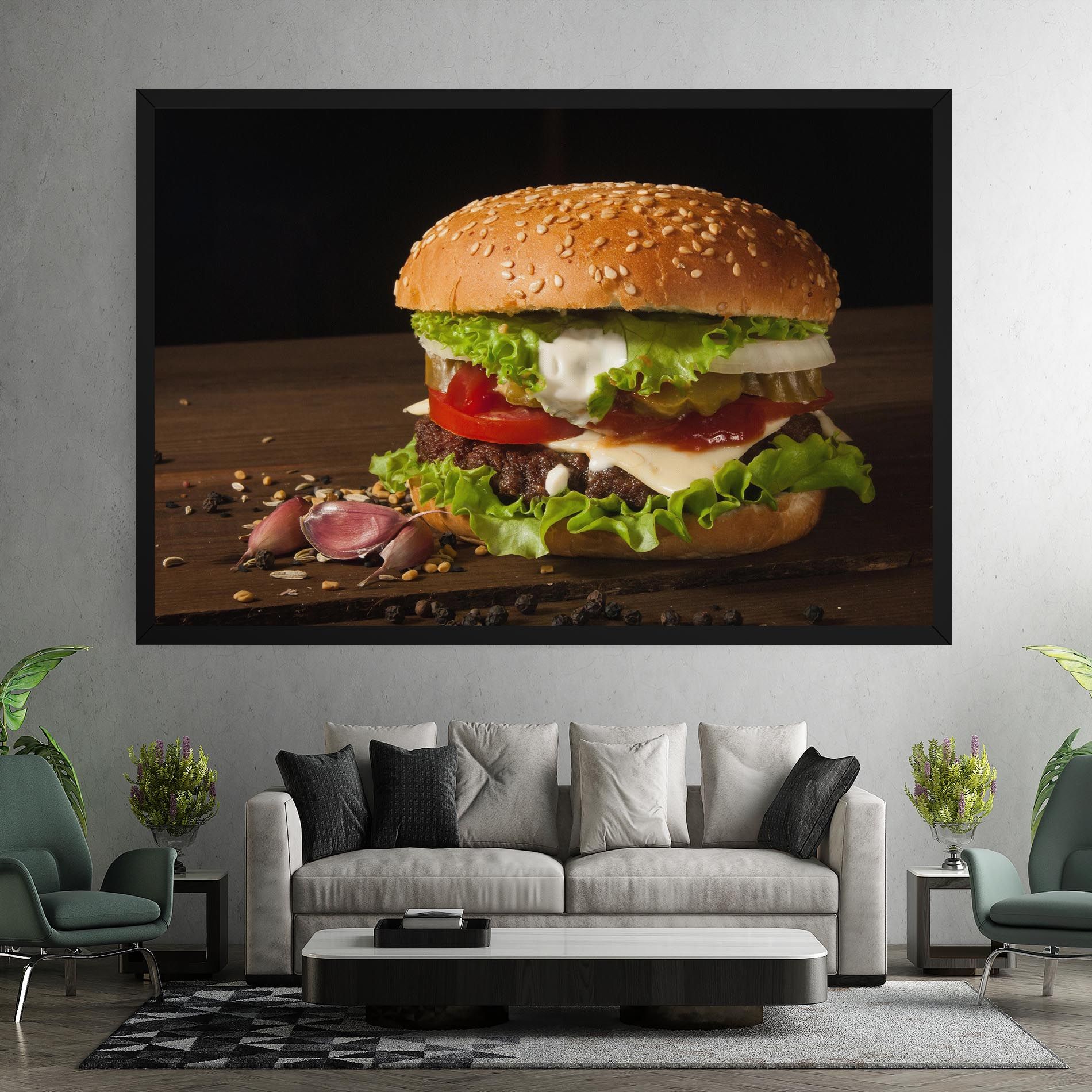 Delicious Hamburger mockup 7
