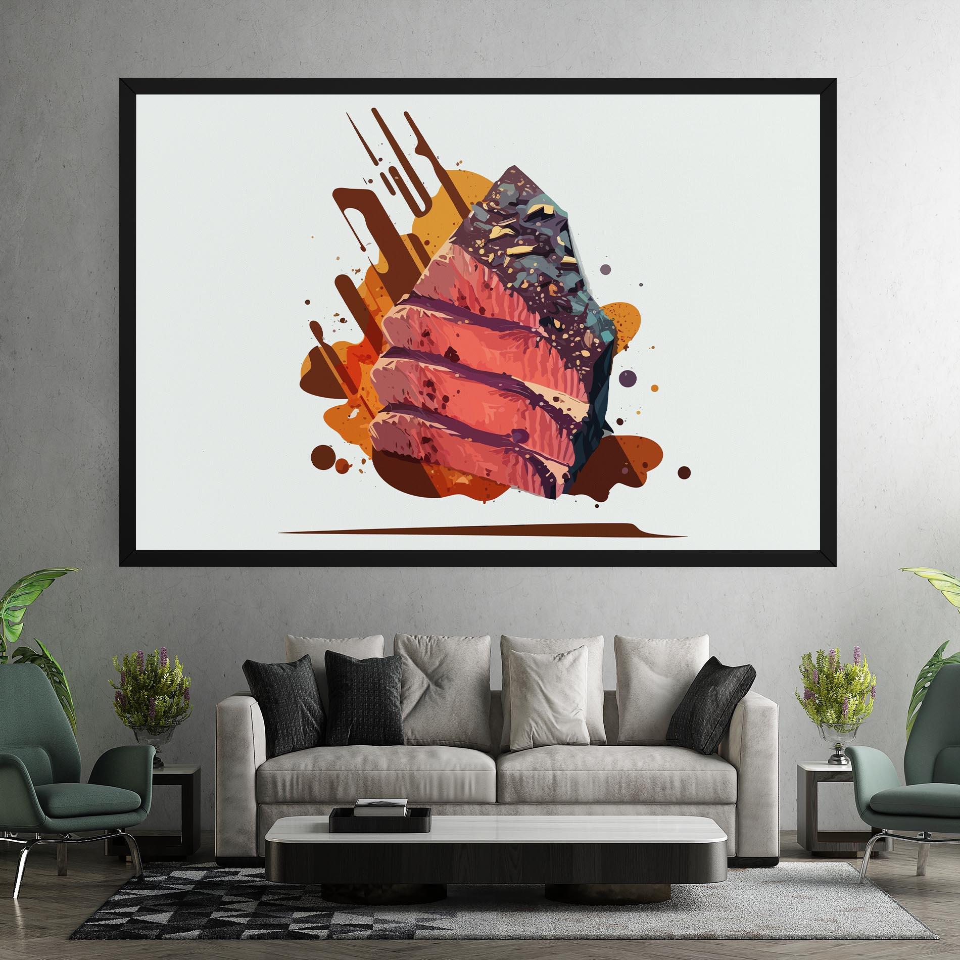Картина на платно Meat Floating mockup 7