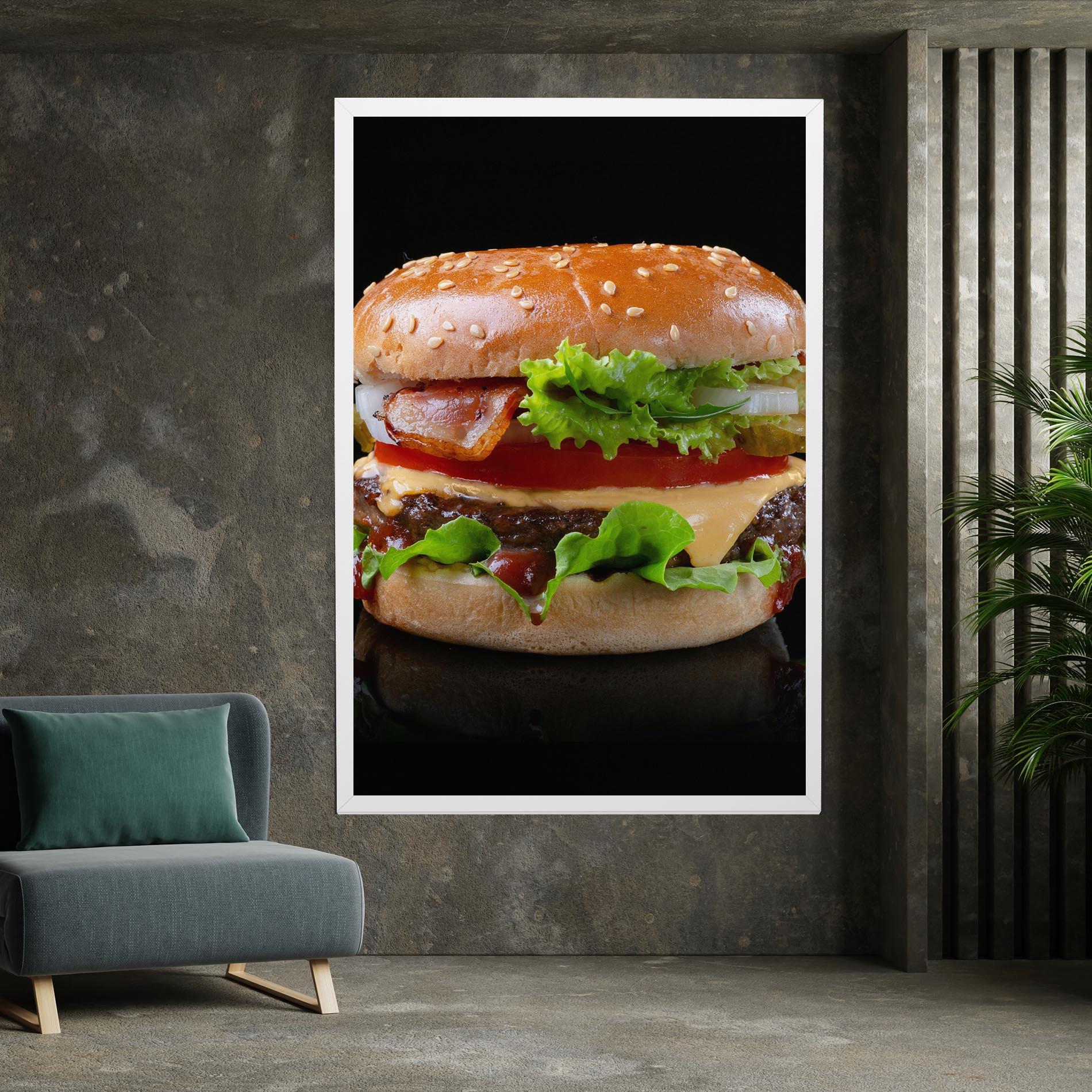 Картина на платно Yumm Hamburger mockup 7