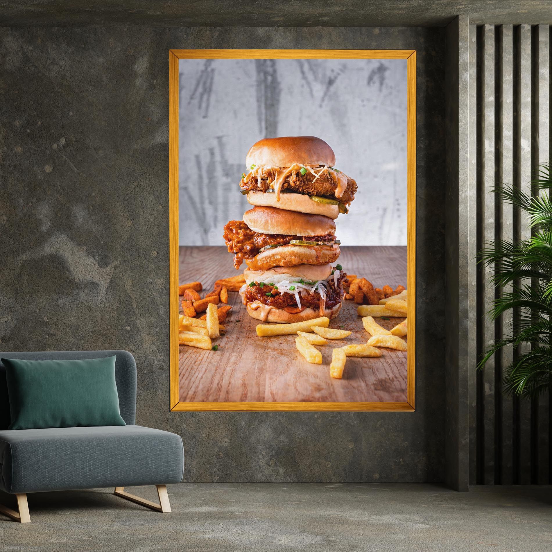 Triple Hamburger mockup 7