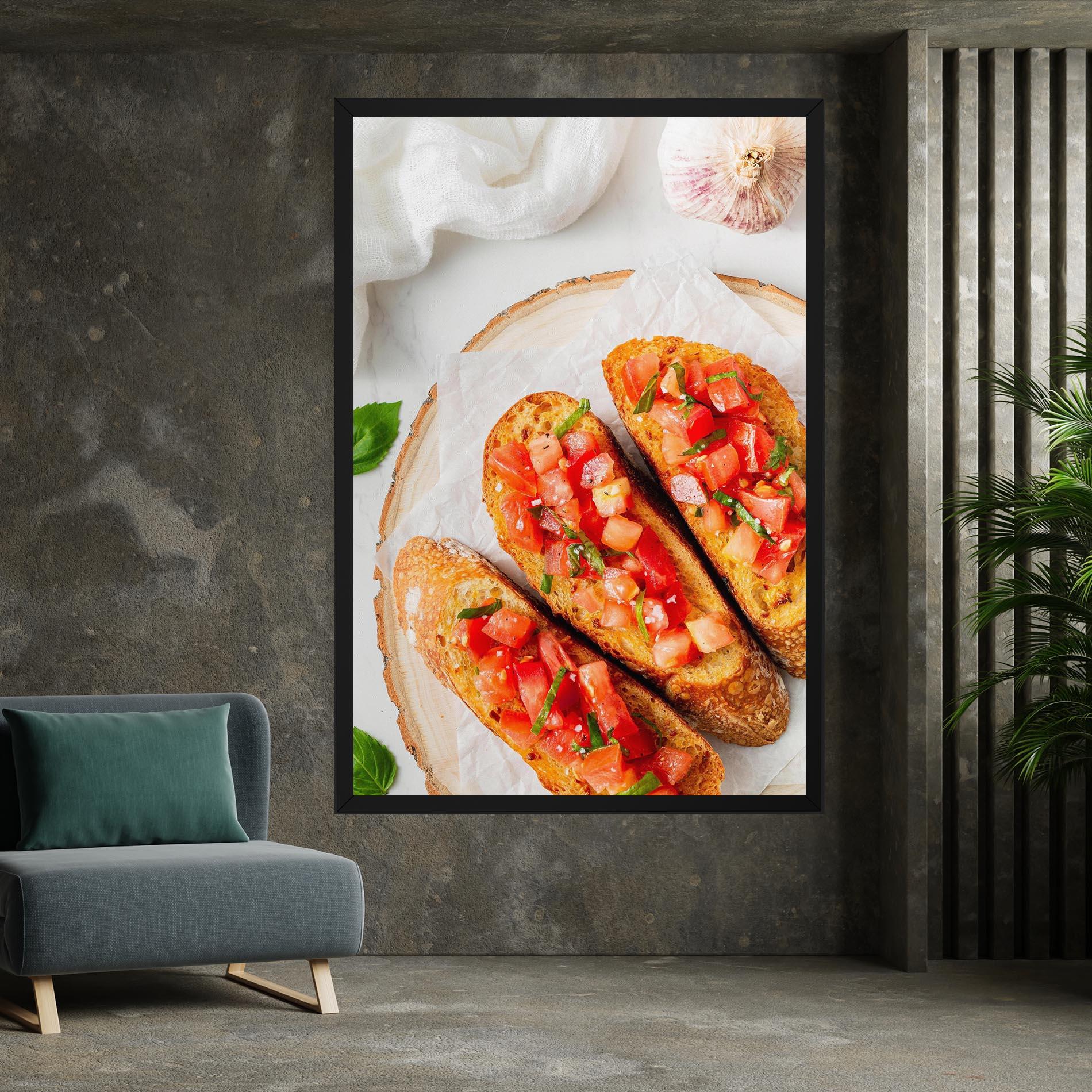 Картина на платно Tomatoes On Bread mockup 7