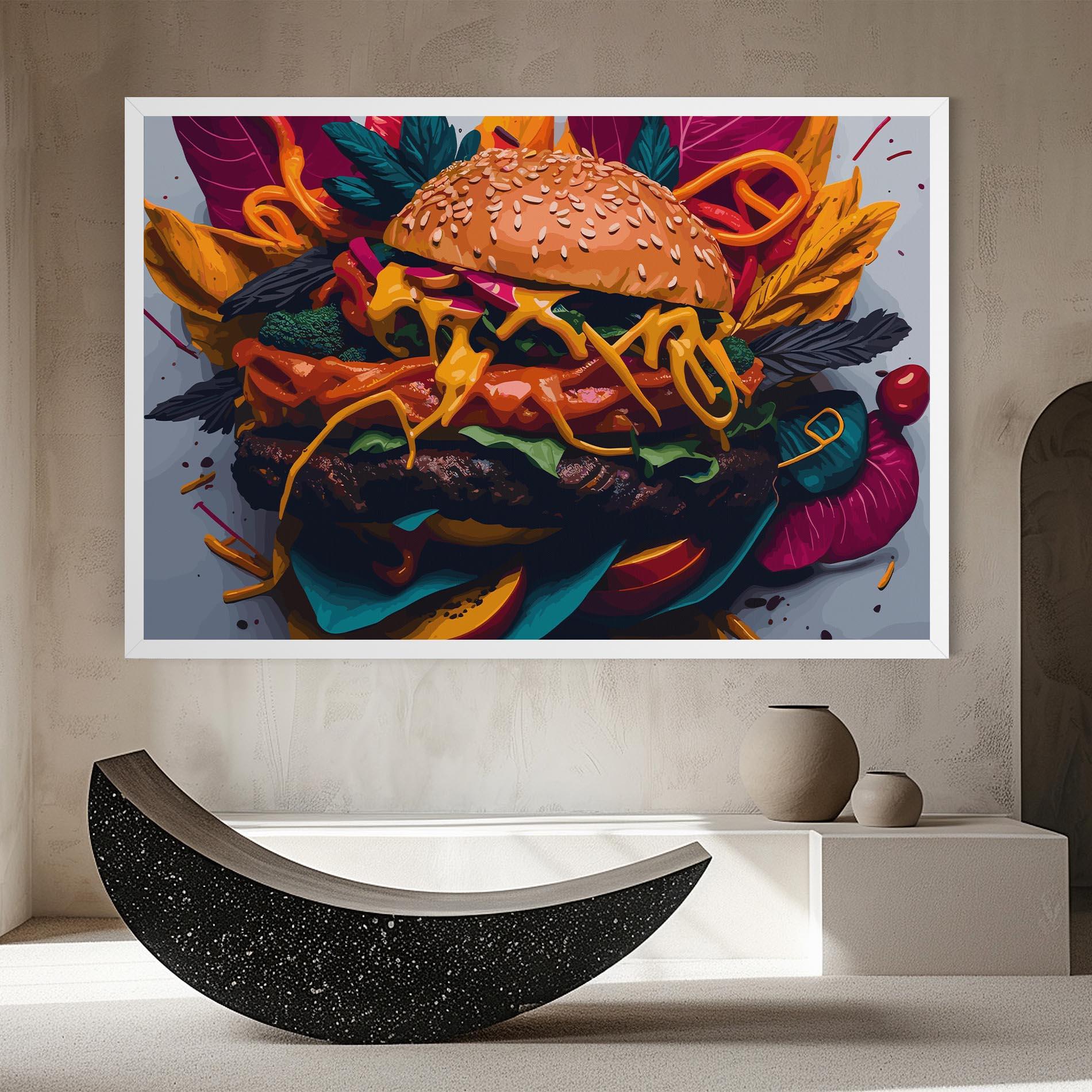 Картина на платно Burger Mustard mockup 8