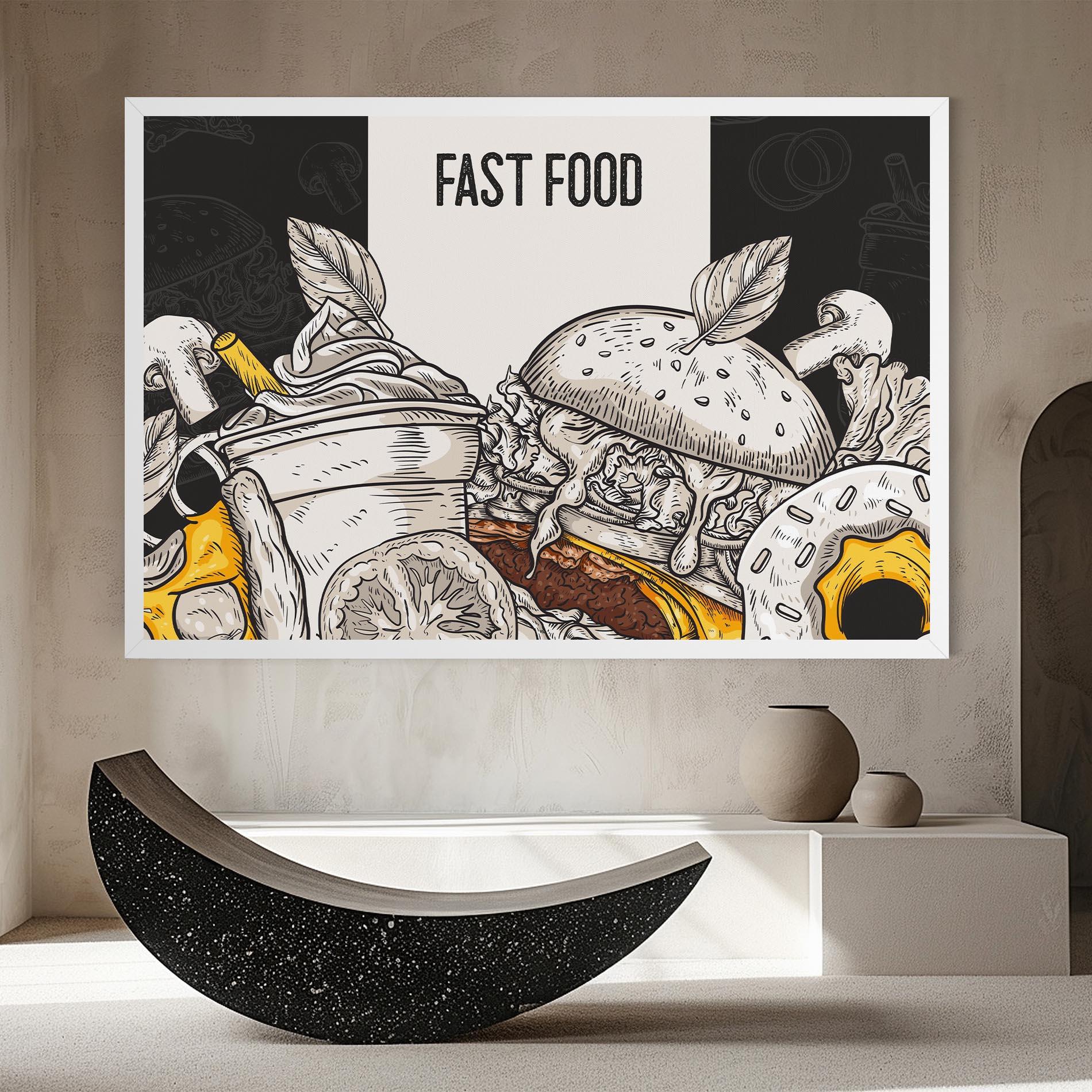 Картина на платно Fast Food mockup 8