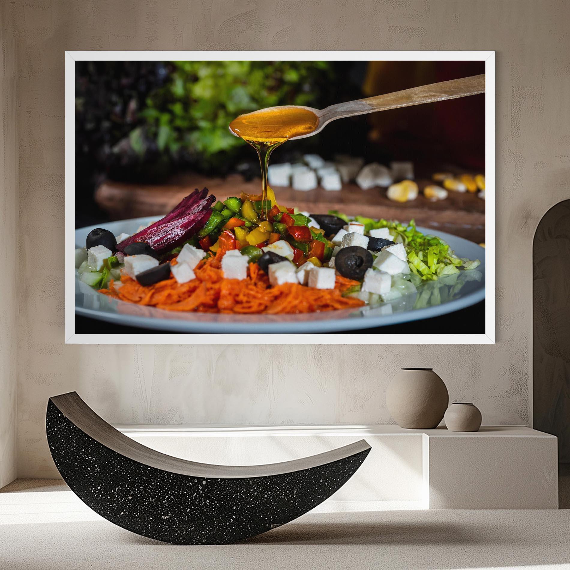 Картина на платно Honey Over Food mockup 8