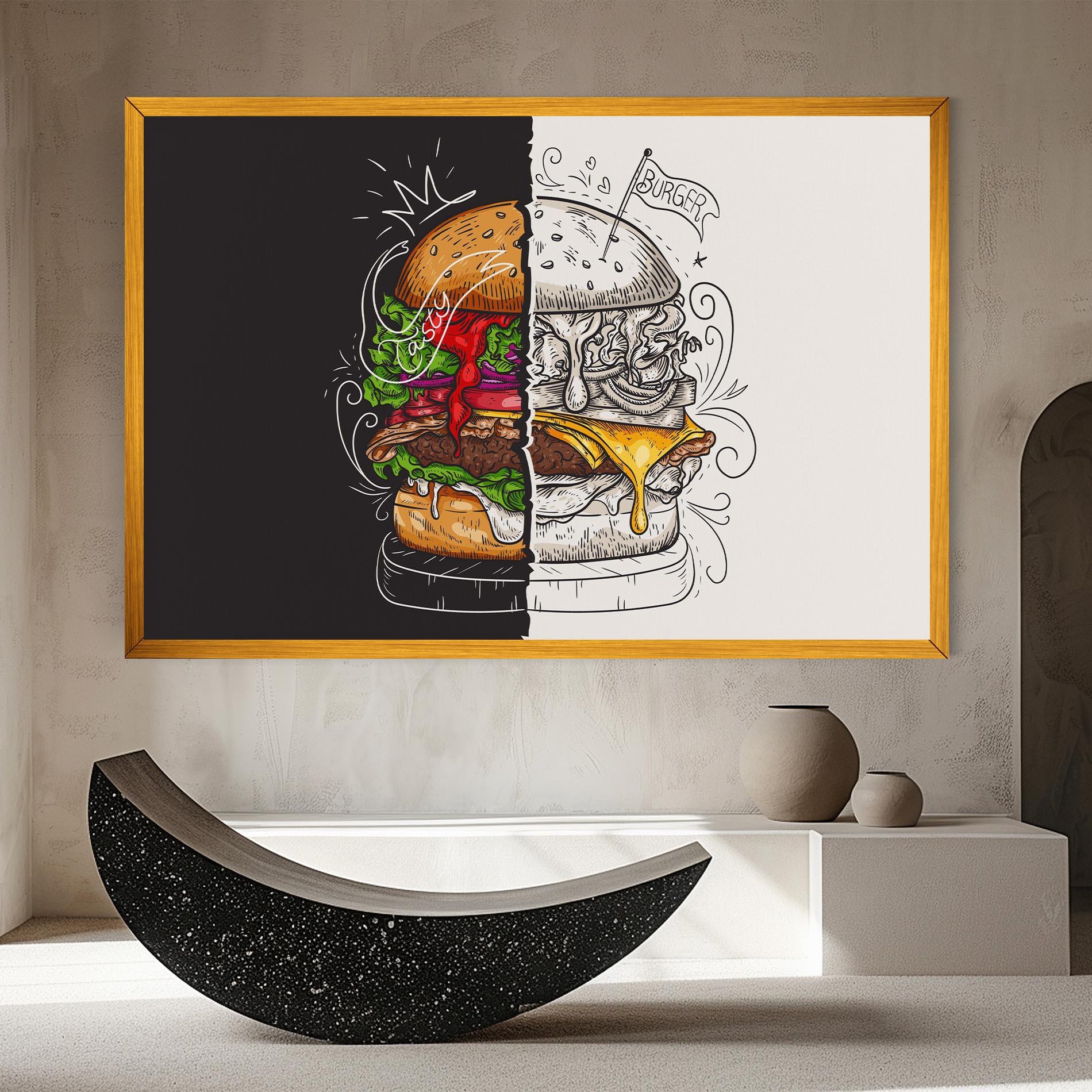 Картина на платно Burger Art mockup 8