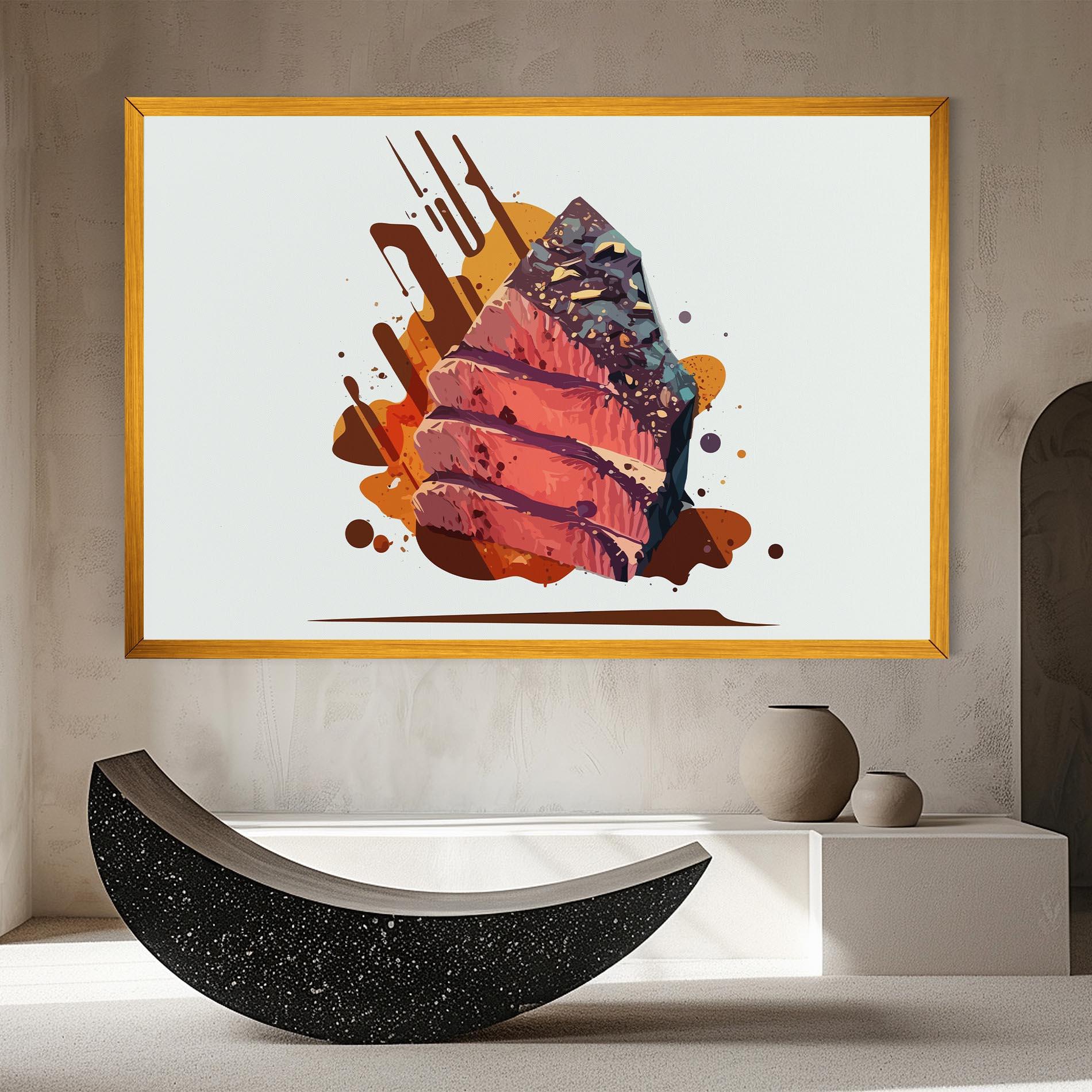 Картина на платно Meat Floating mockup 8