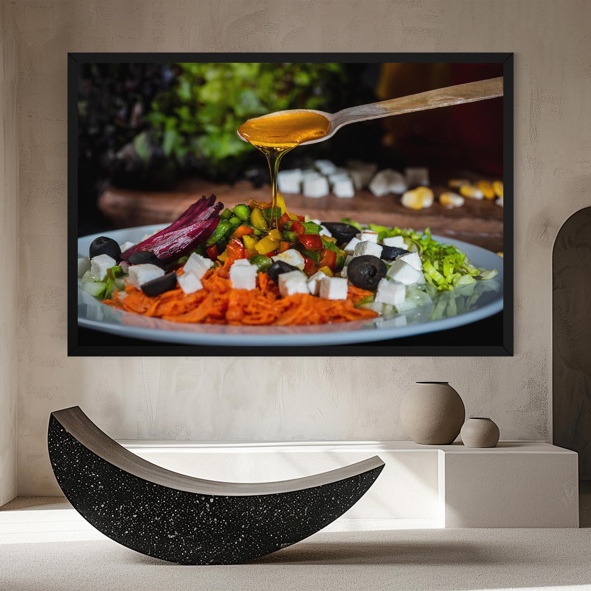 Картина на платно Honey Over Food mockup 8