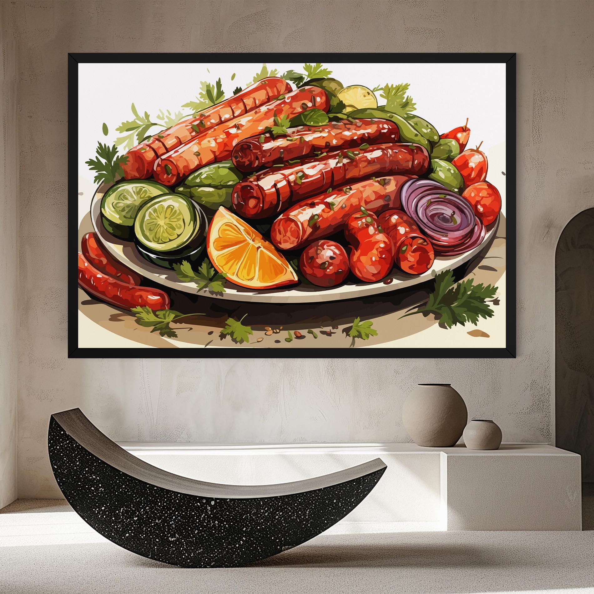 Картина на платно Tasty Sousages mockup 8