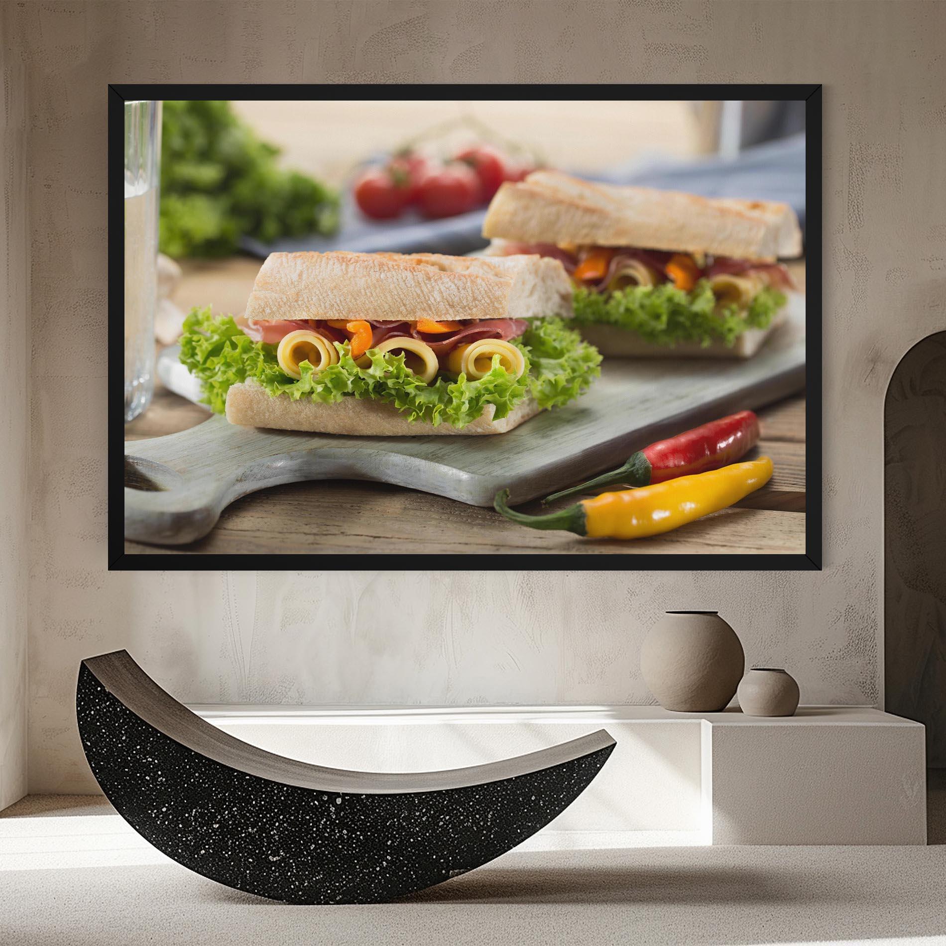 Картина на платно Yum Sandwich mockup 8