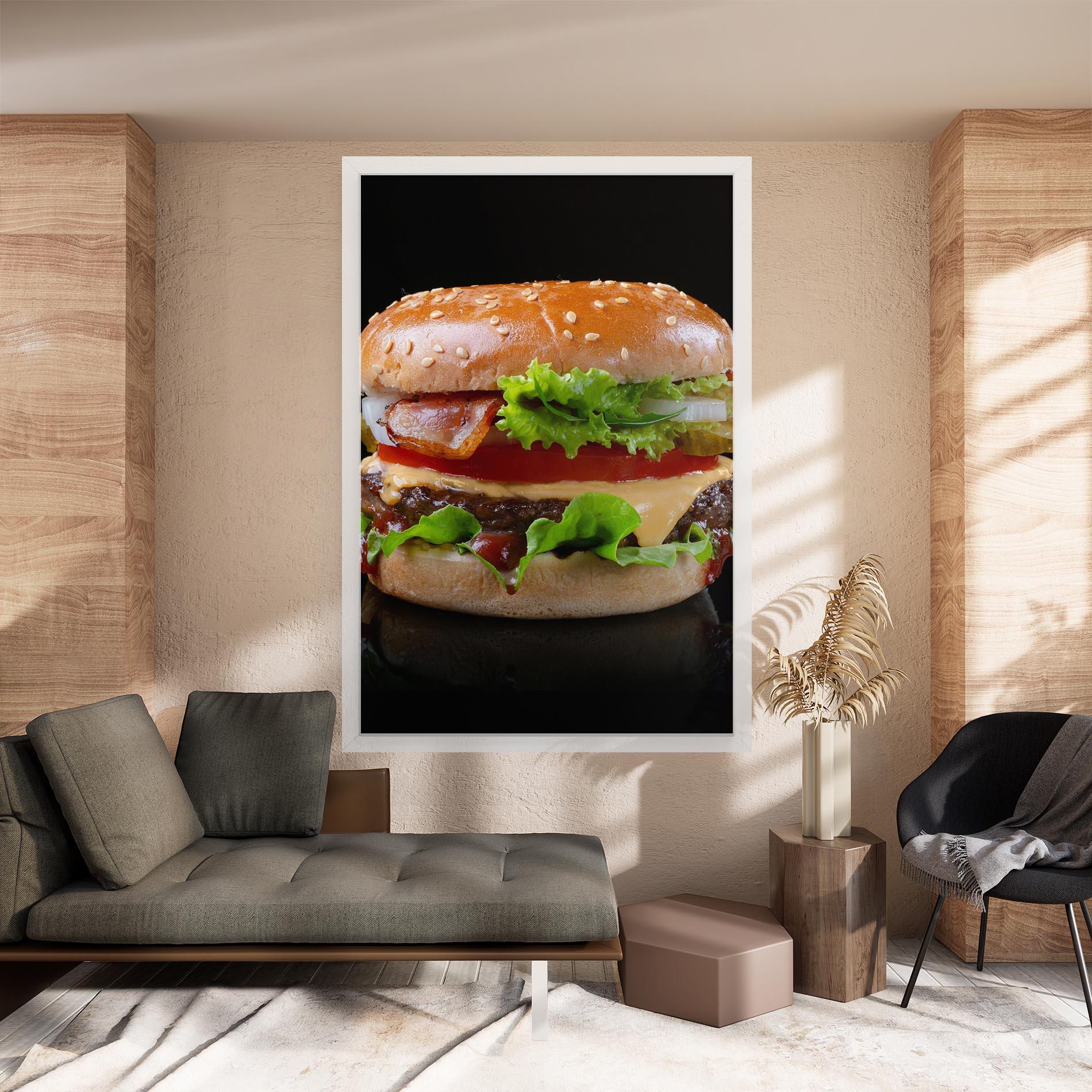 Картина на платно Yumm Hamburger mockup 8
