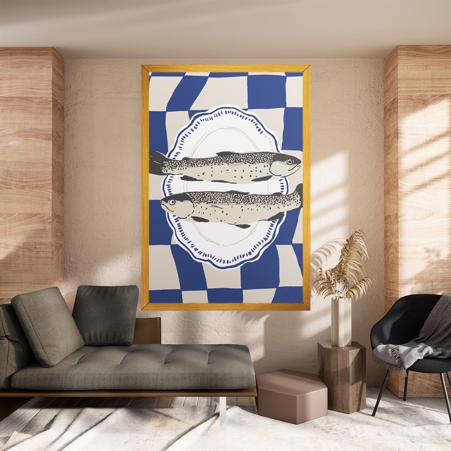 Картина на платно Food Fish mockup 8