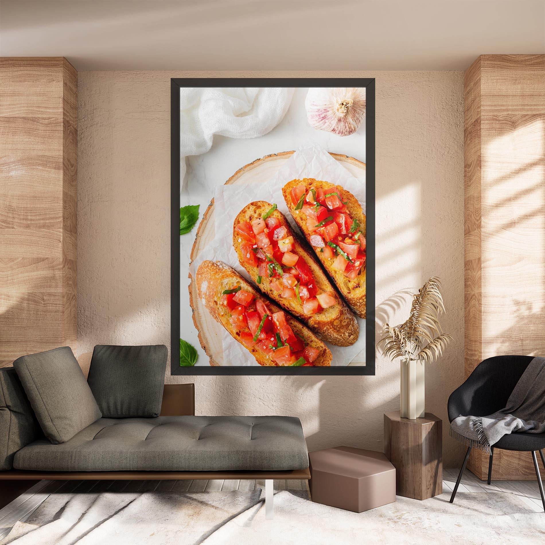 Картина на платно Tomatoes On Bread mockup 8