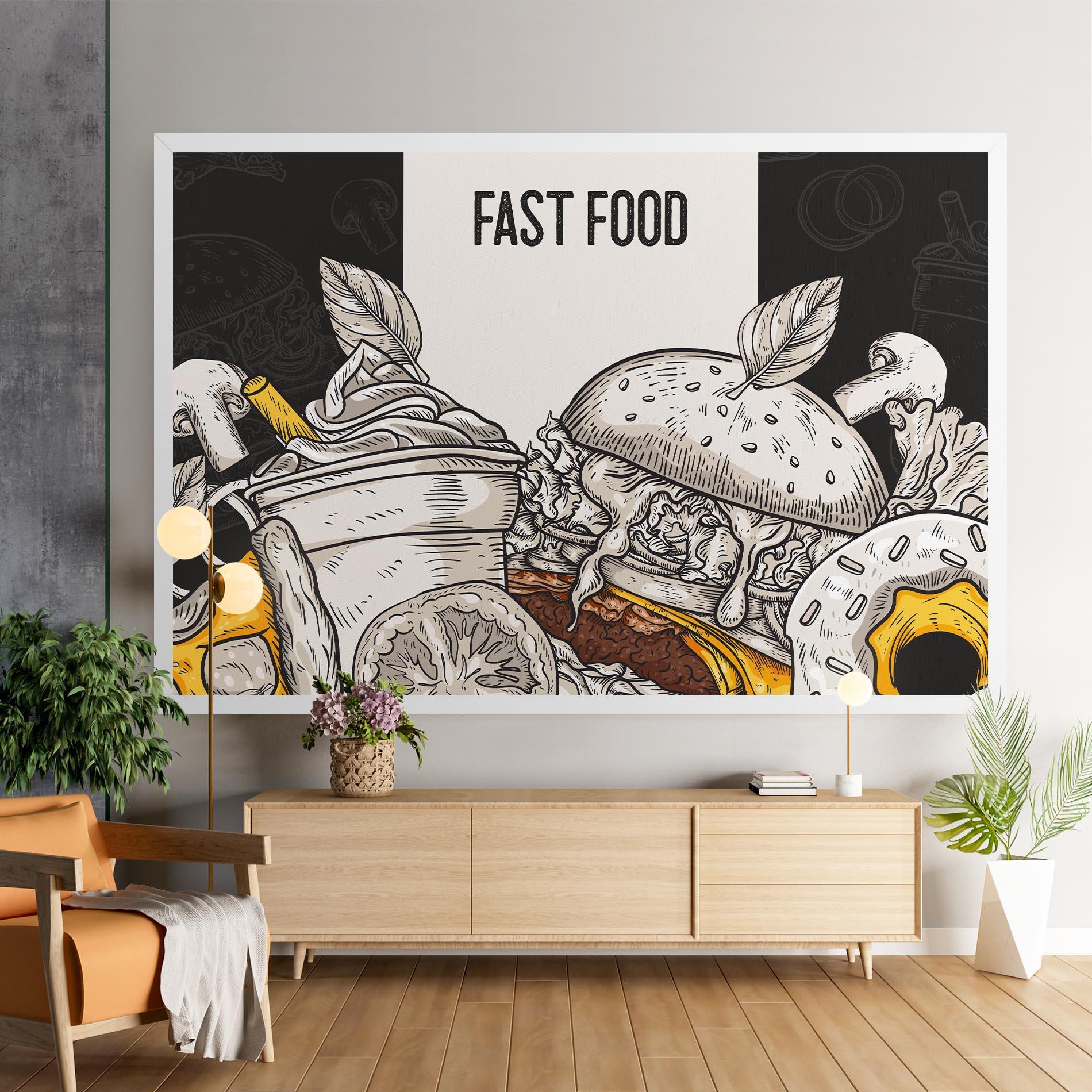 Картина на платно Fast Food mockup 9