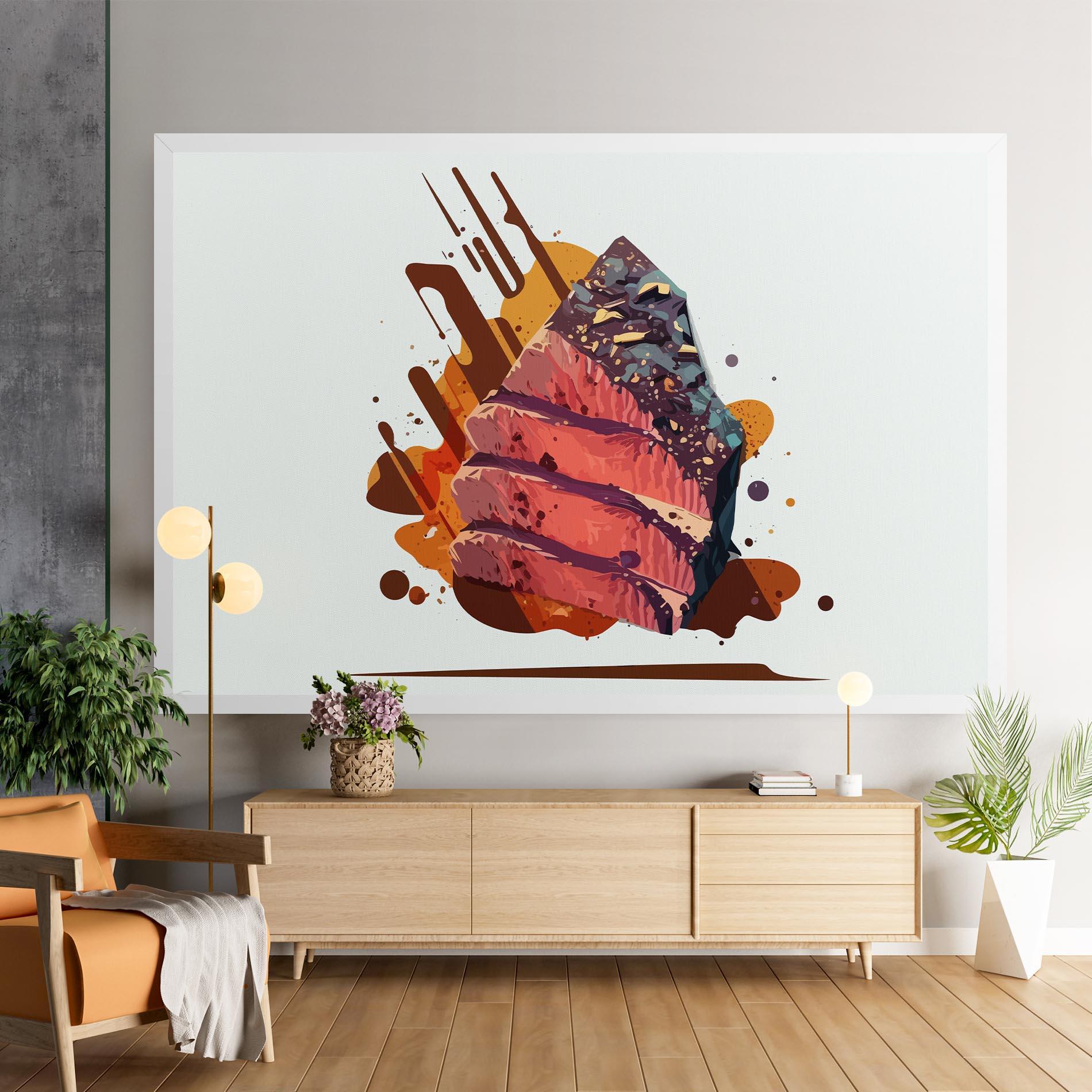Картина на платно Meat Floating mockup 9