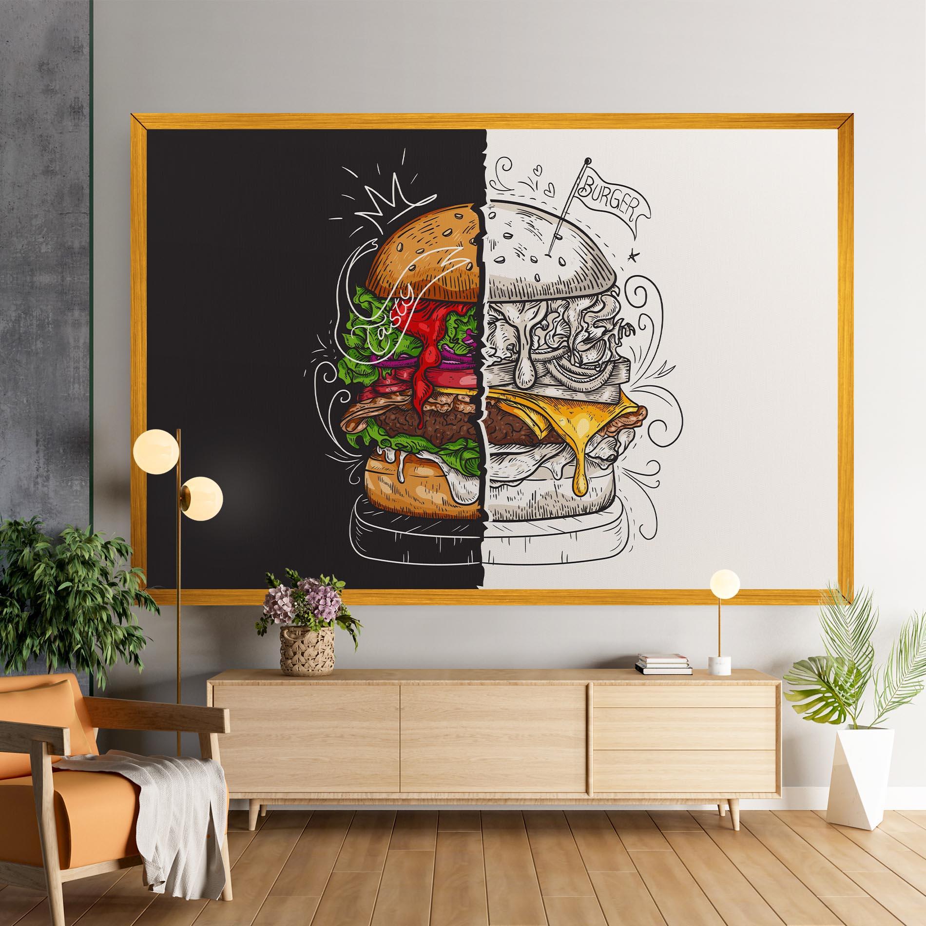 Картина на платно Burger Art mockup 9