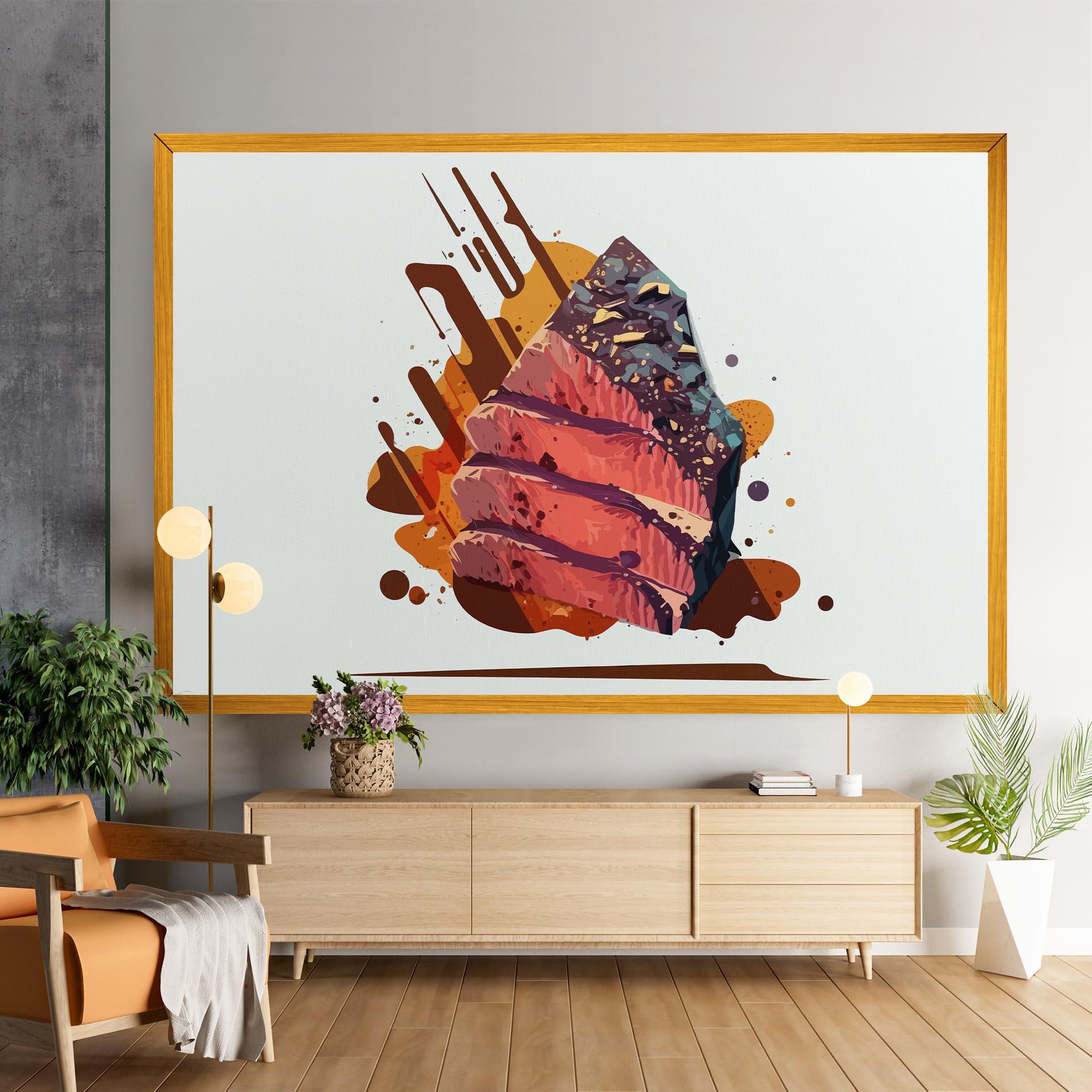 Картина на платно Meat Floating mockup 9