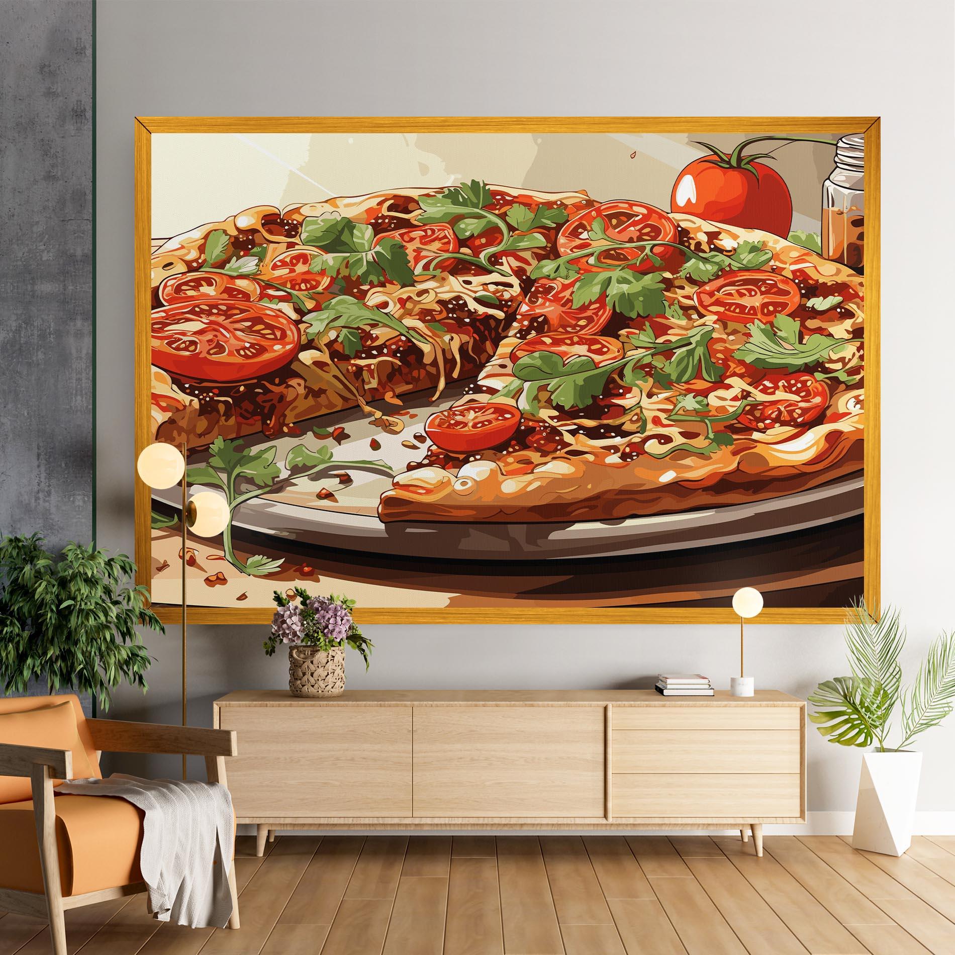 Картина на платно Pizza View mockup 9