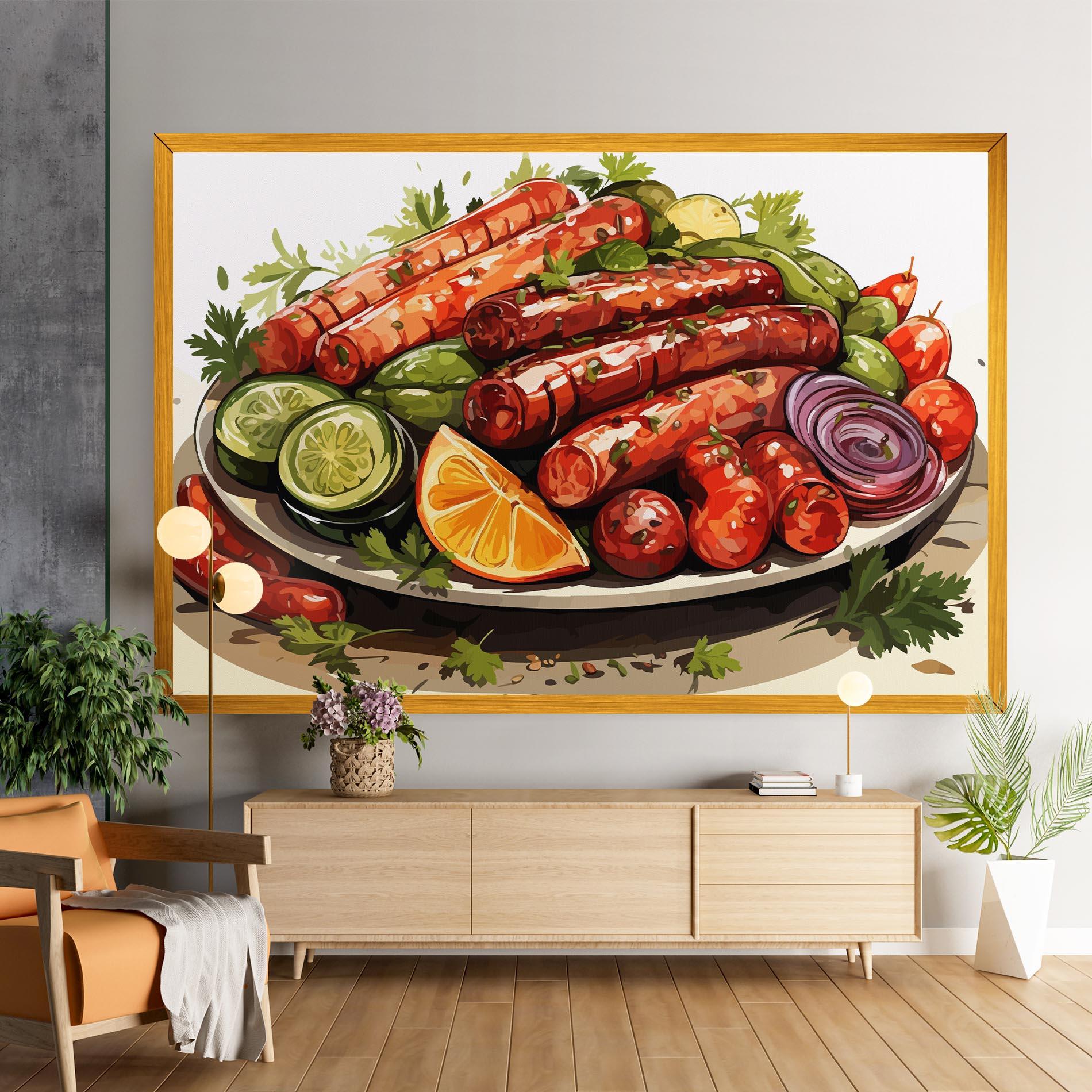 Картина на платно Tasty Sousages mockup 9