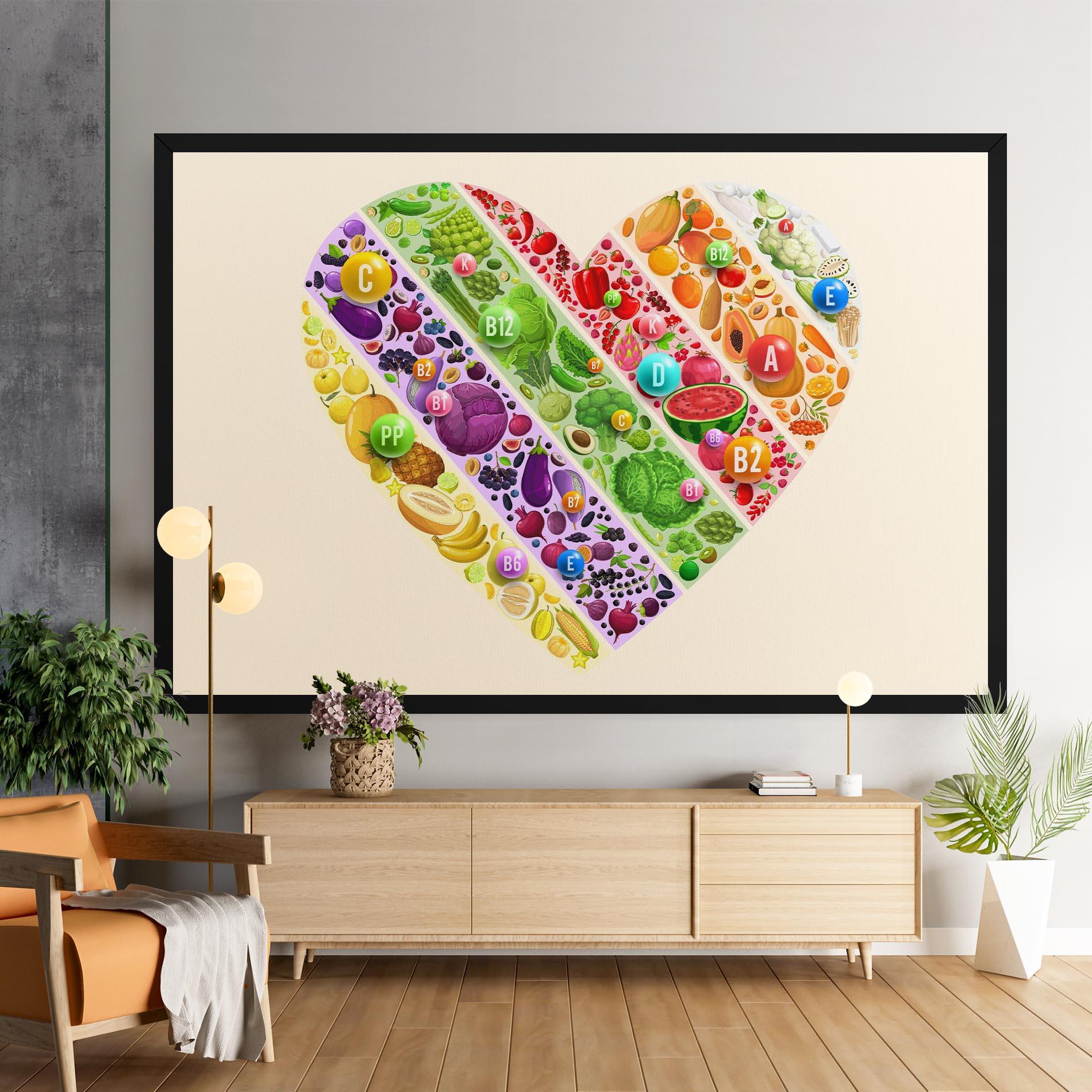 Картина на платно Food Heart mockup 9