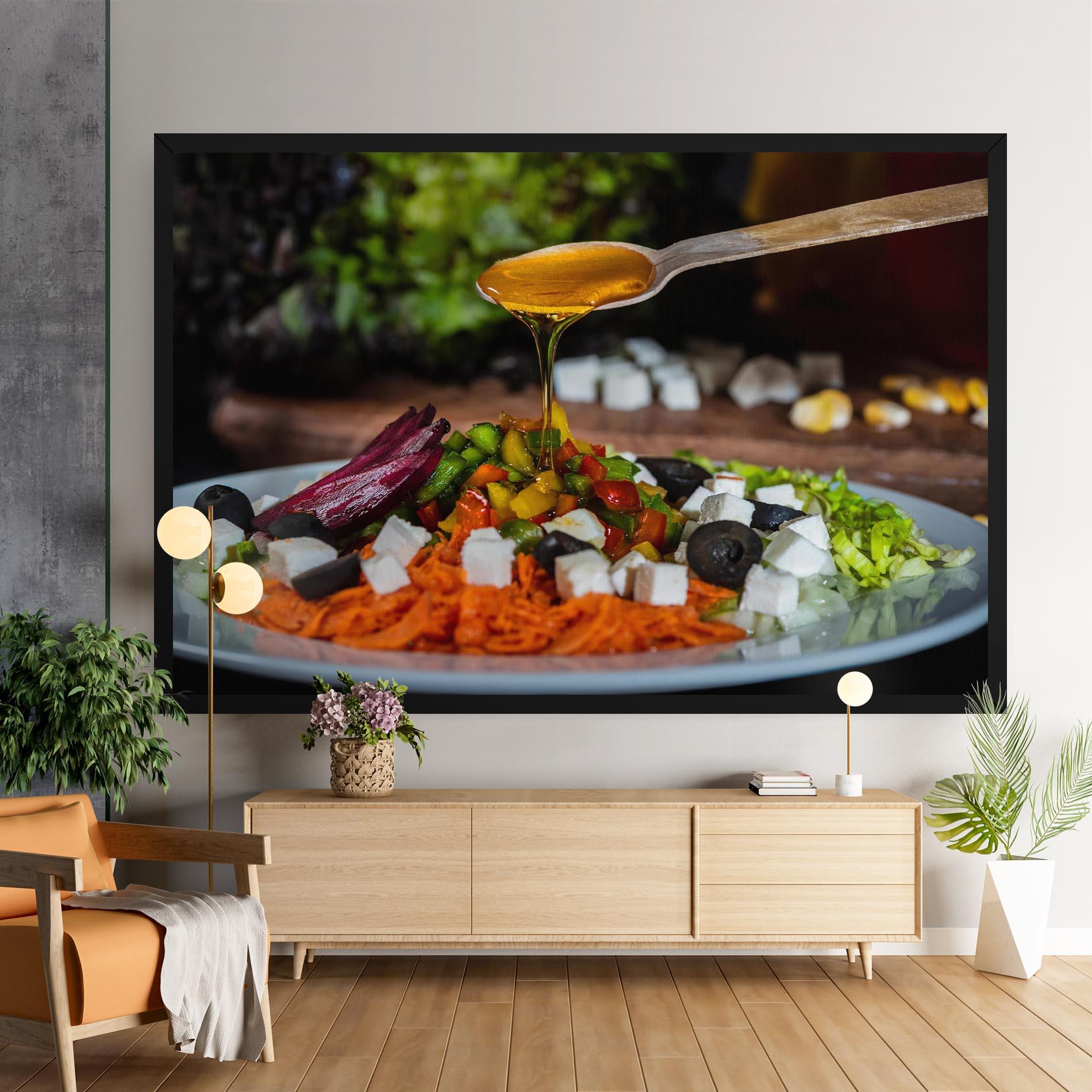 Картина на платно Honey Over Food mockup 9